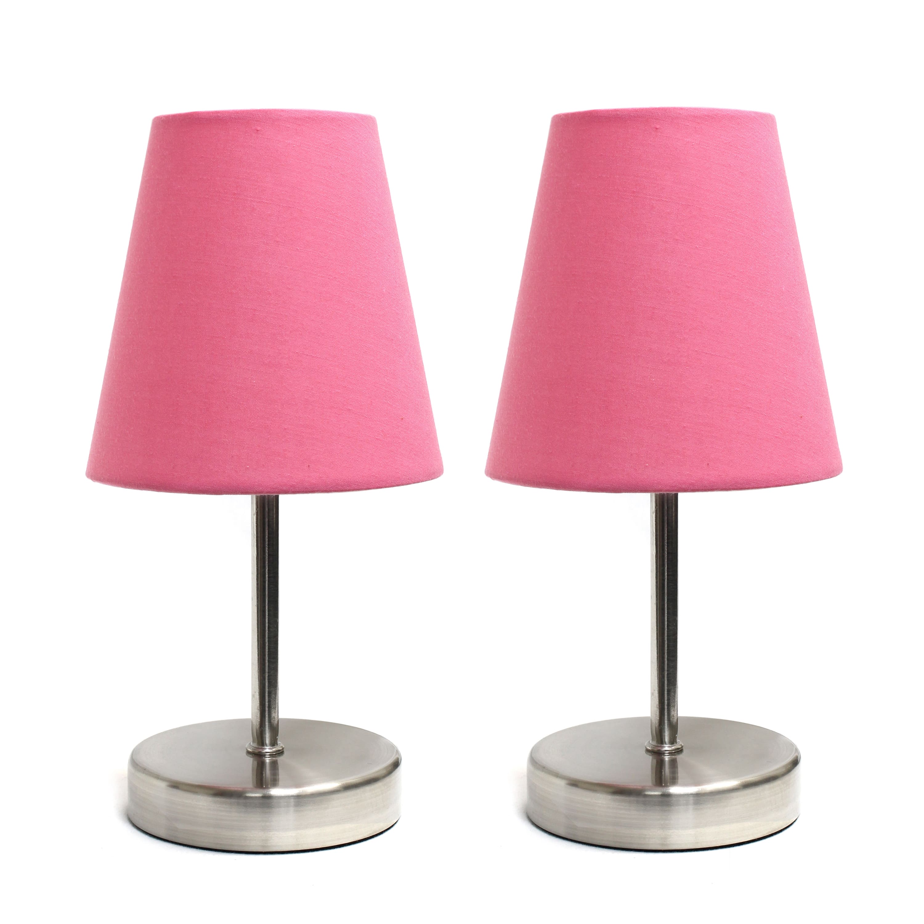Simple Designs Sand Nickel Mini Basic Table Lamp