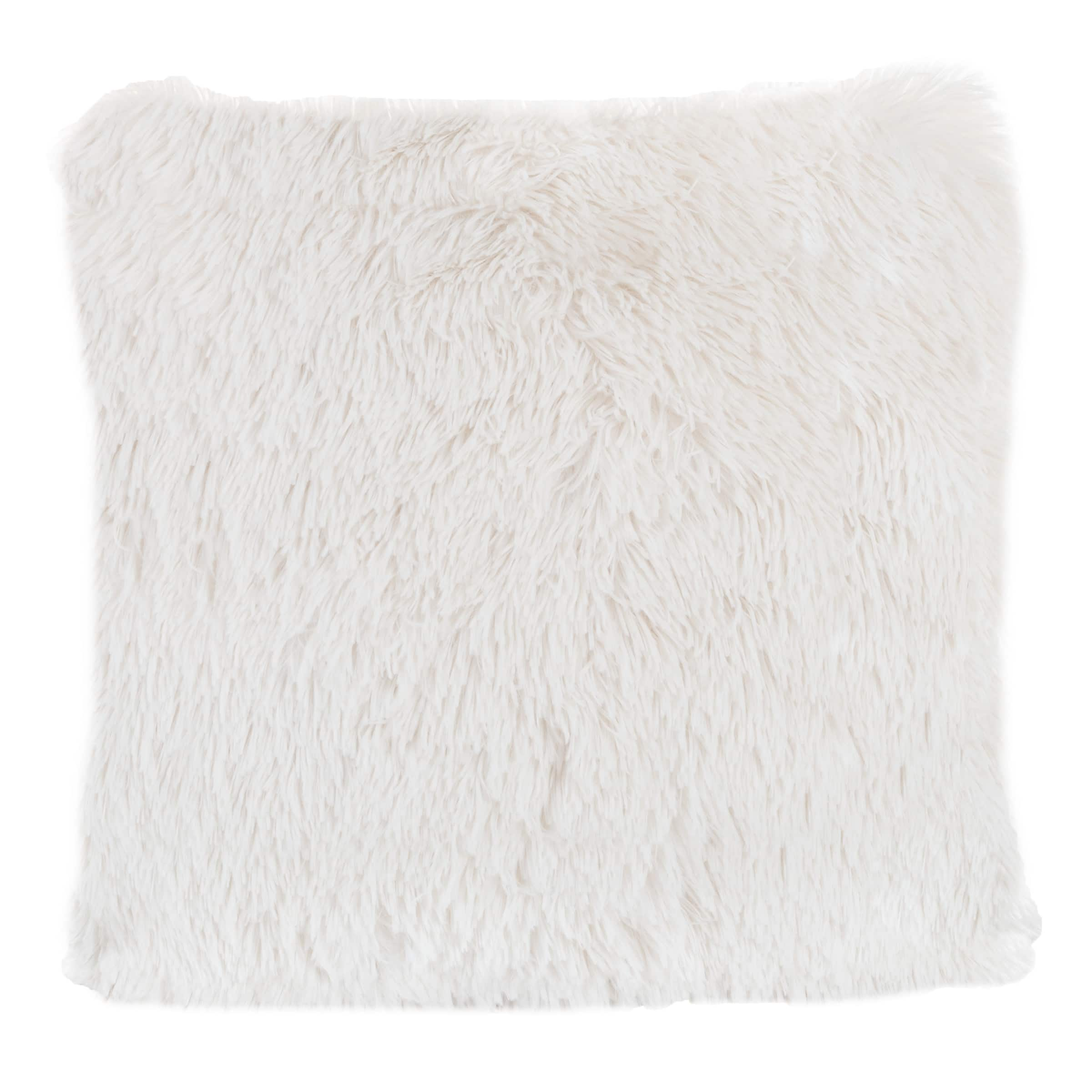 Hastings Home Faux Fur Shag Throw Pillow