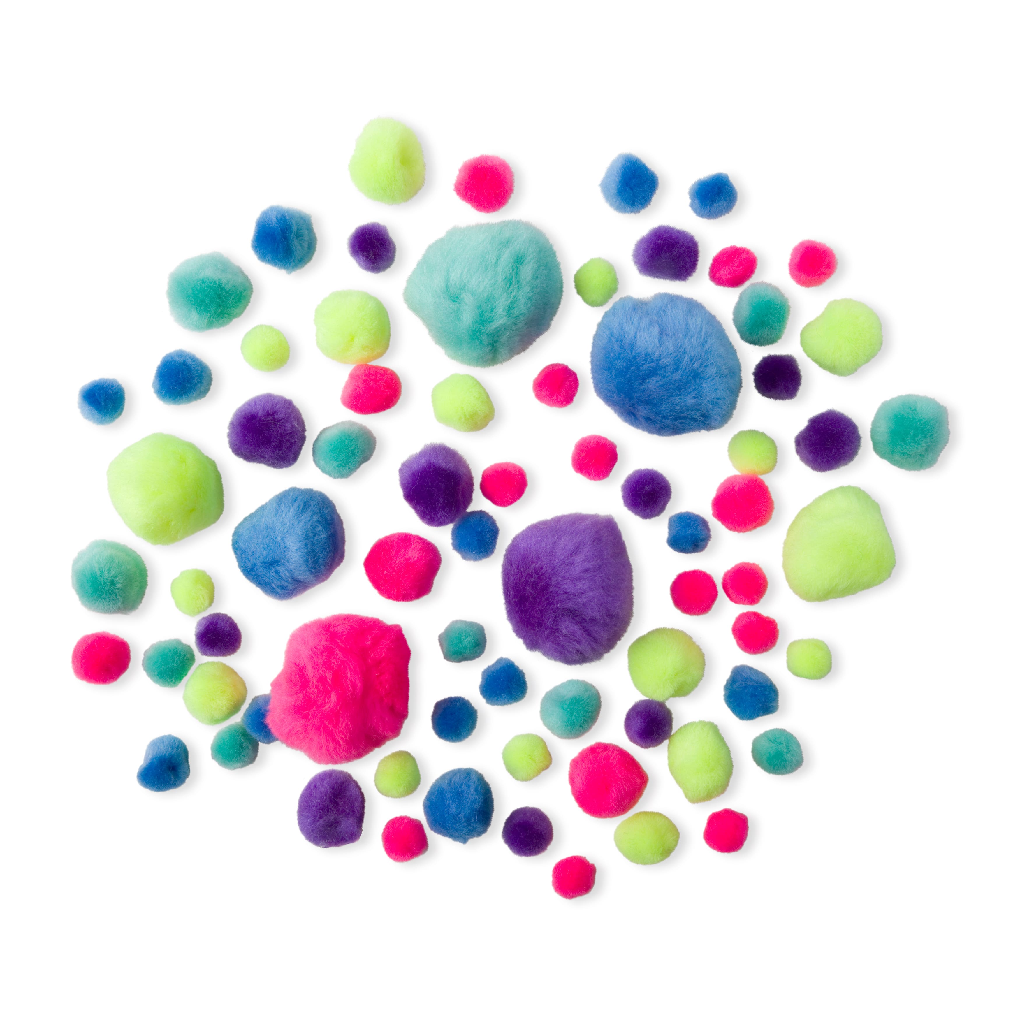 6 Pack: 1lb. Neon Pom Poms by Creatology&#x2122;