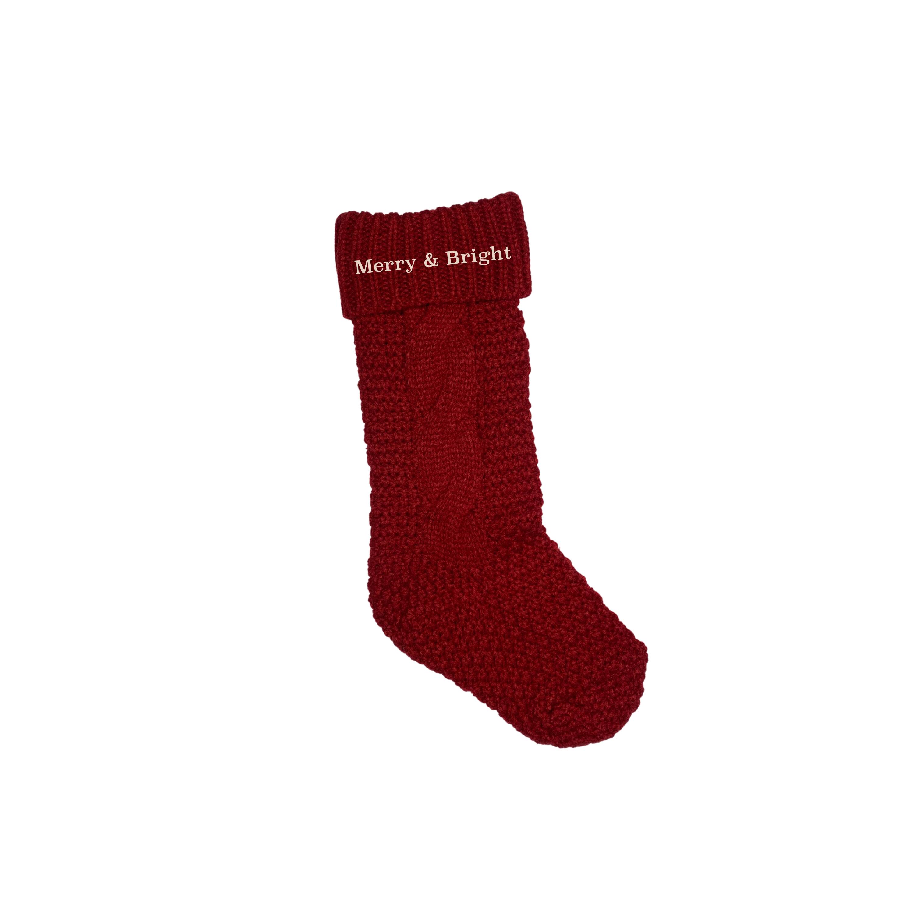18&#x22; Merry &#x26; Bright Serif Stocking