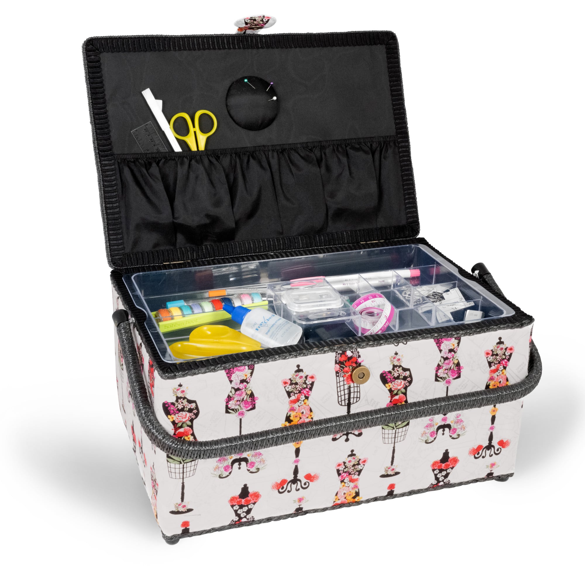 Dritz® X-Large Gray Dress Forms Sewing Basket