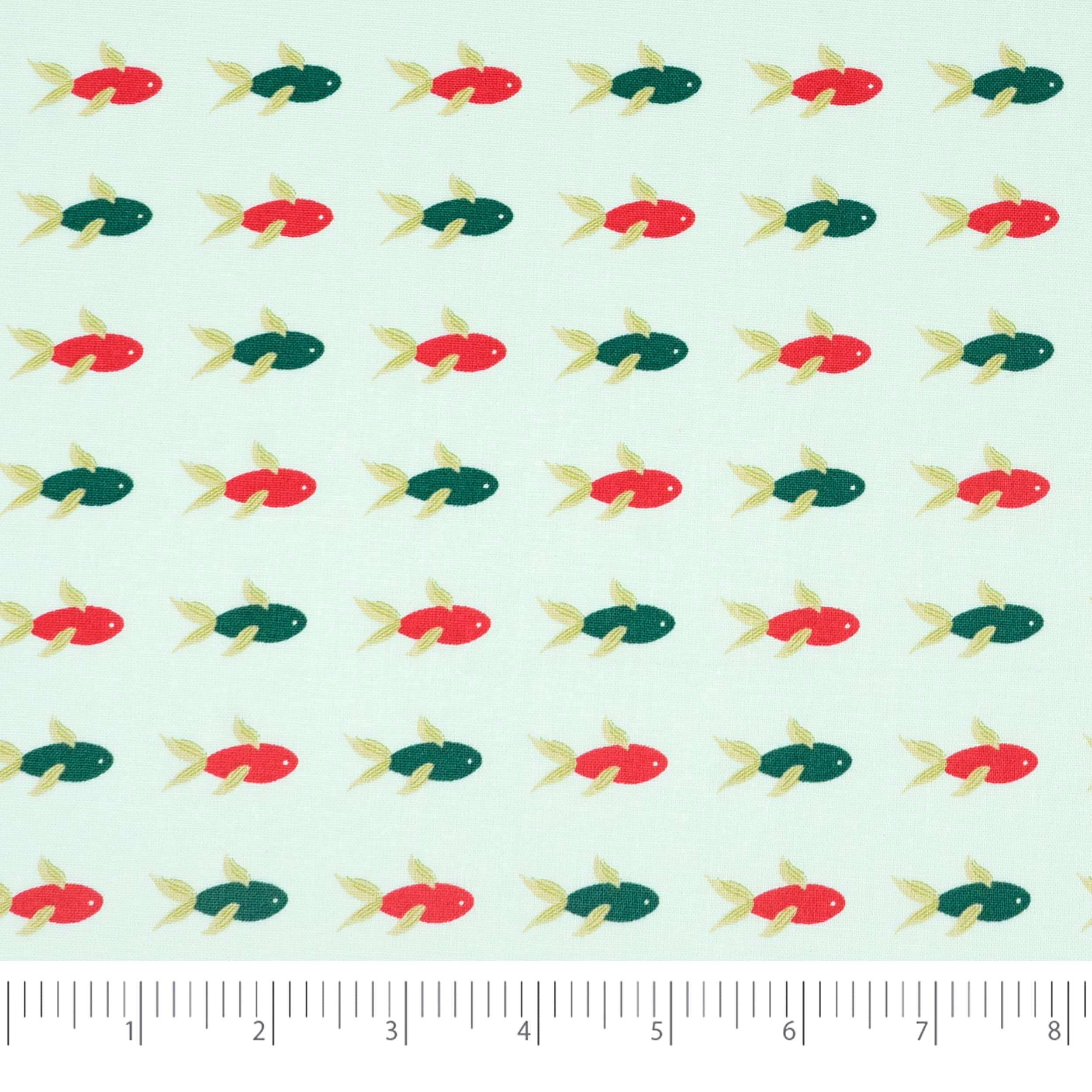 SINGER Denise Palmer Aqua Fish Cotton Fabric