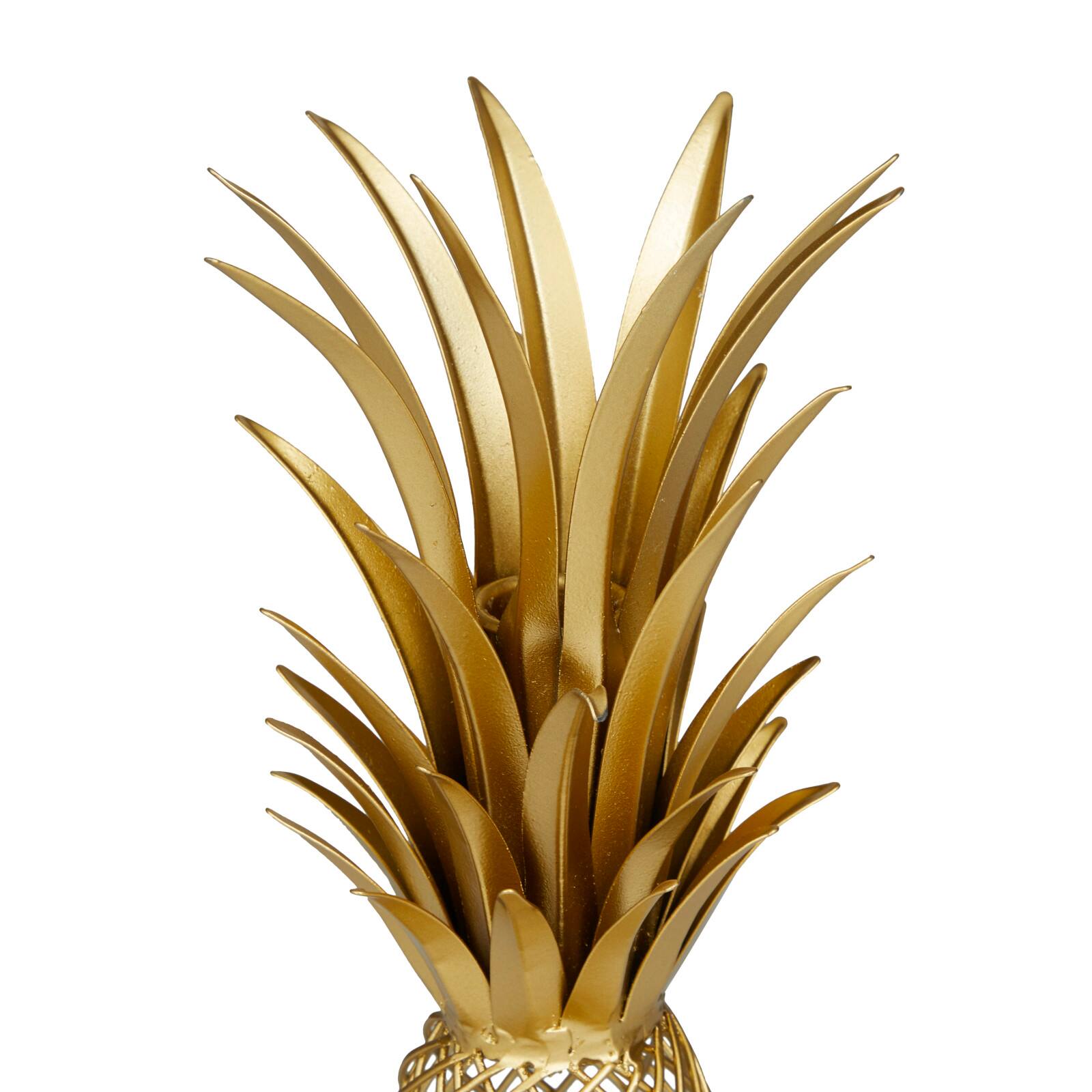 Gold Metal Glam Sculpture, 16&#x22; x 4&#x22; x 5&#x22;