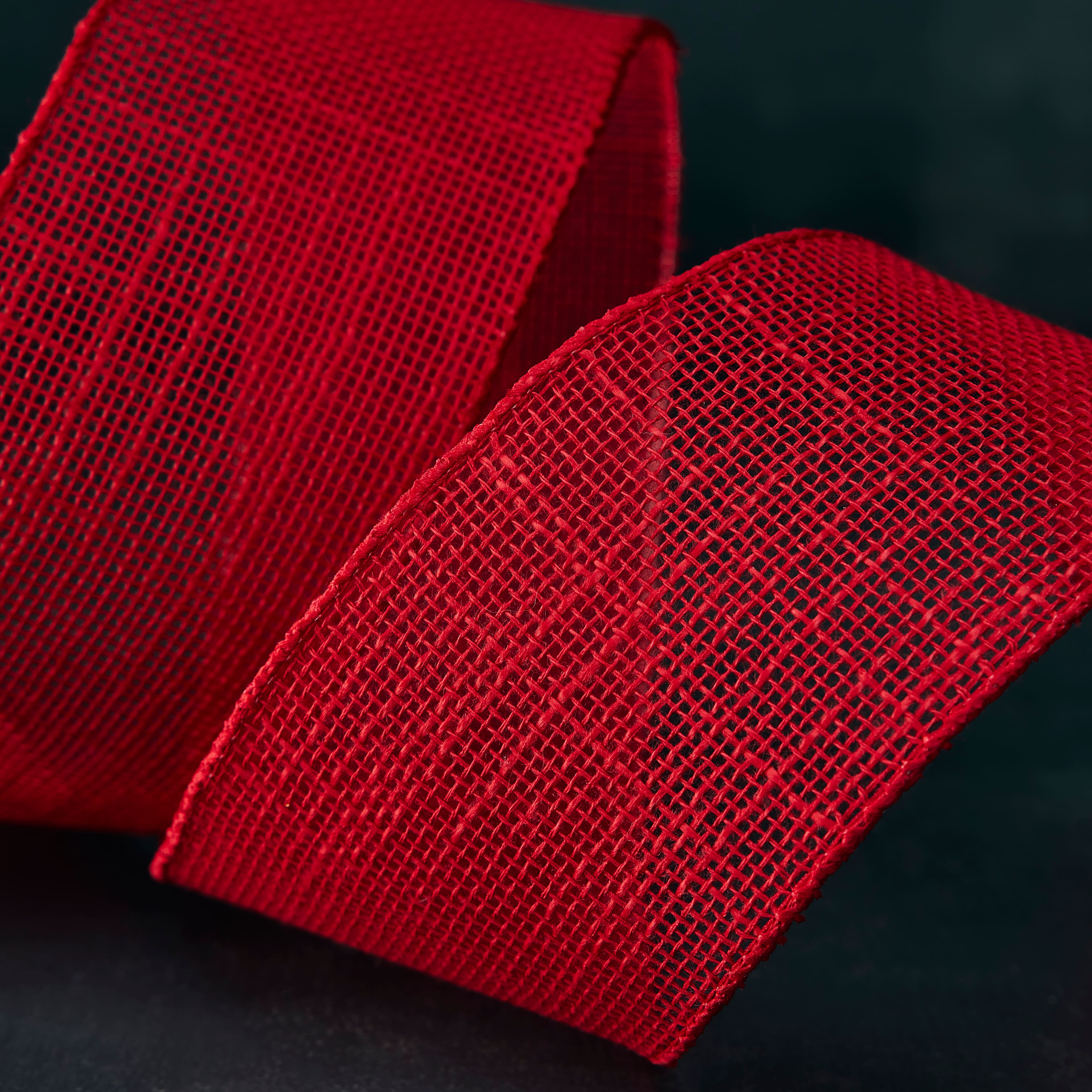 12 Pack: 2.5" x 25ft. Faux Burlap Wired Ribbon by Celebrate It™