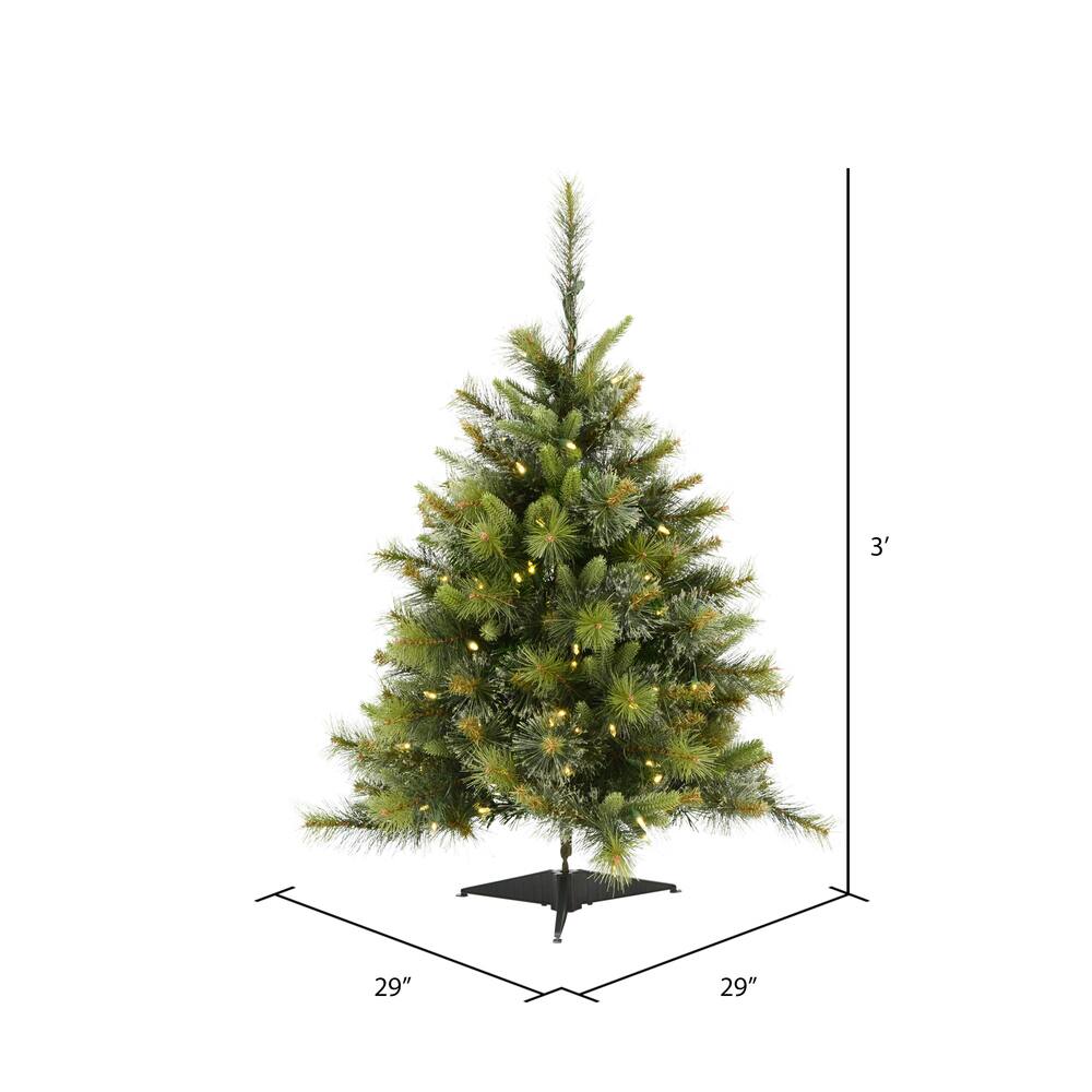 3ft. Pre-Lit Cashmere Pine Artificial Christmas Tree, Warm White Dura-Lit&#xAE; LED Lights