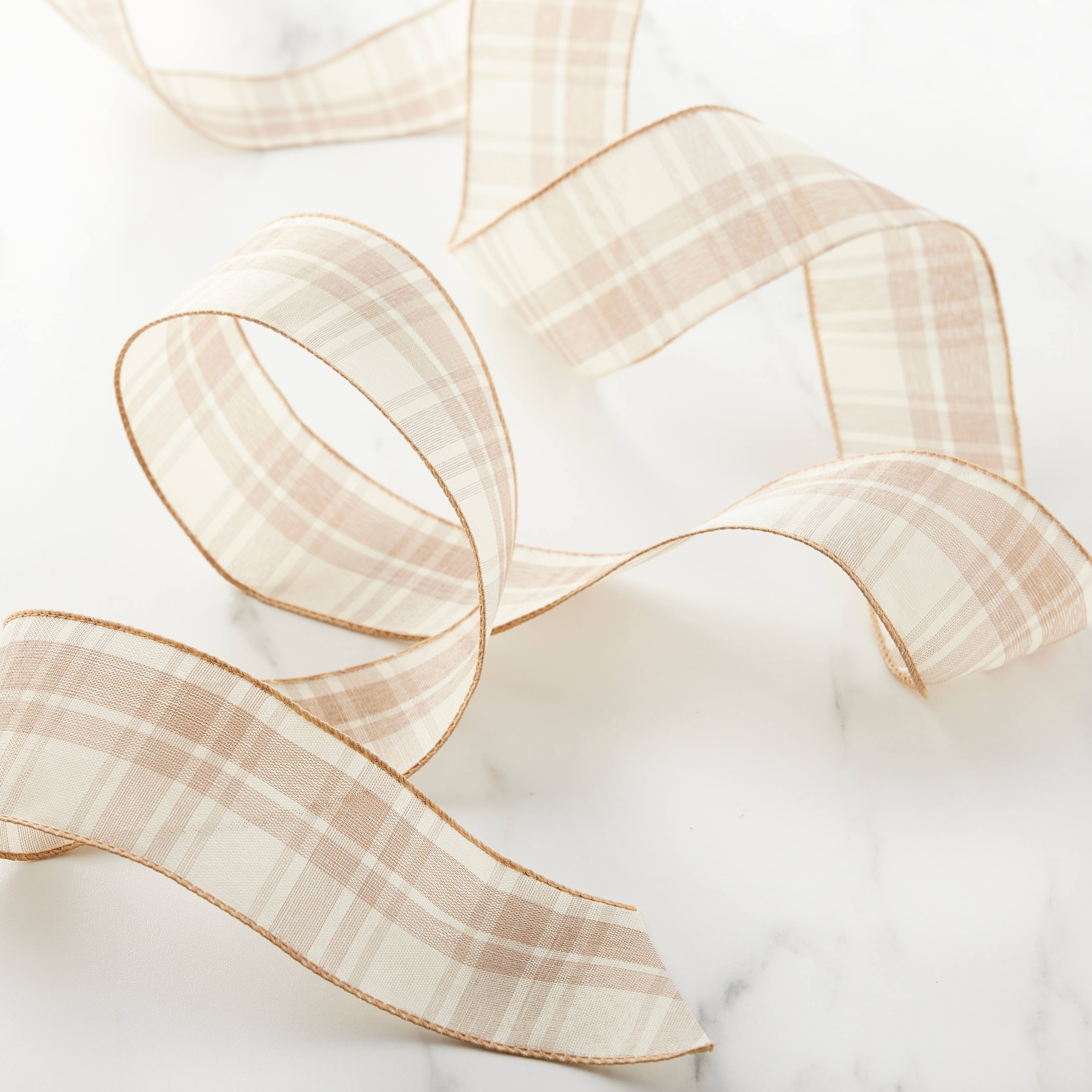 12 Pack: 2.5" x 25ft. Wired Plaid Ribbon by Celebrate It™ Décor