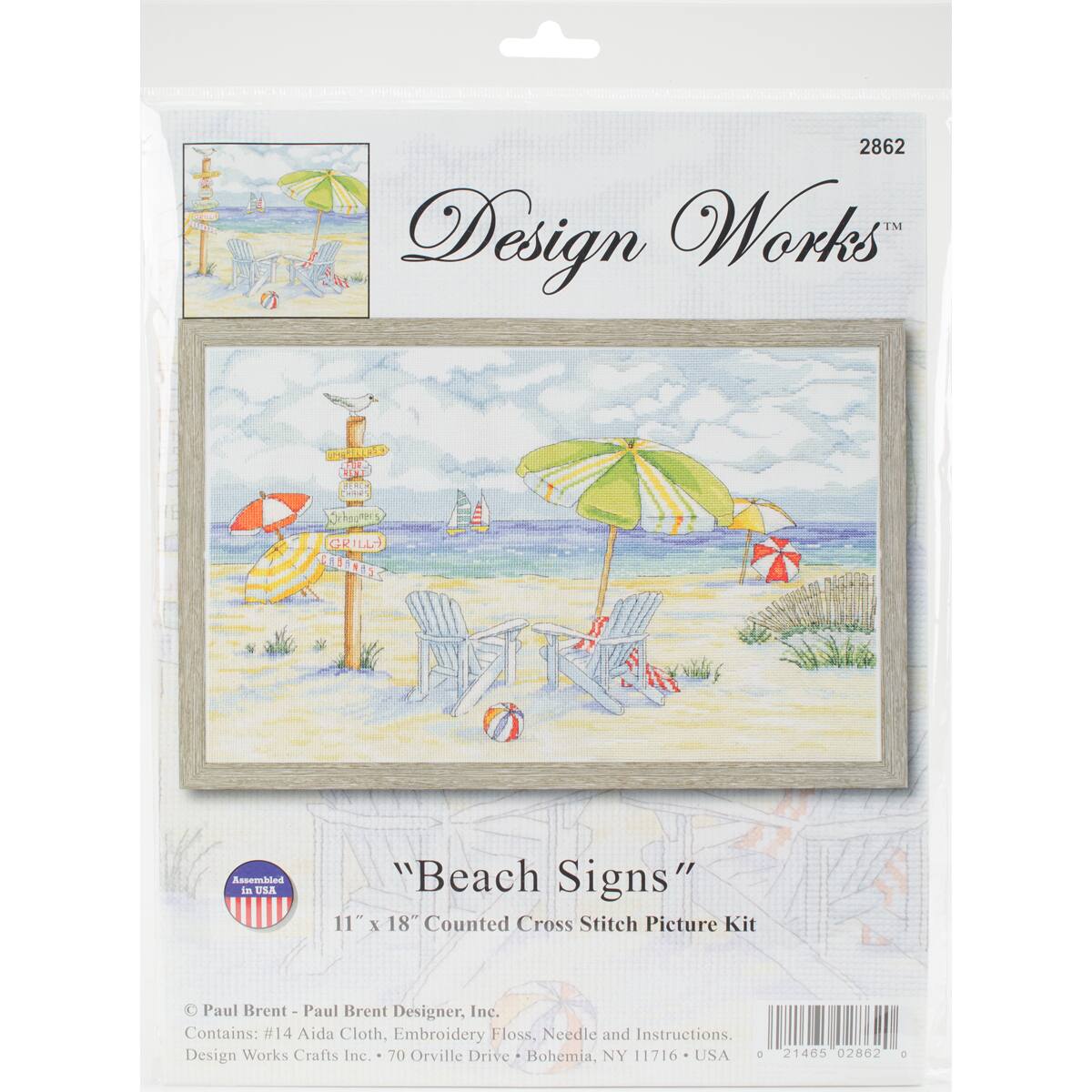 Design Works&#x2122; Beach Signs Counted Cross Stitch Kit