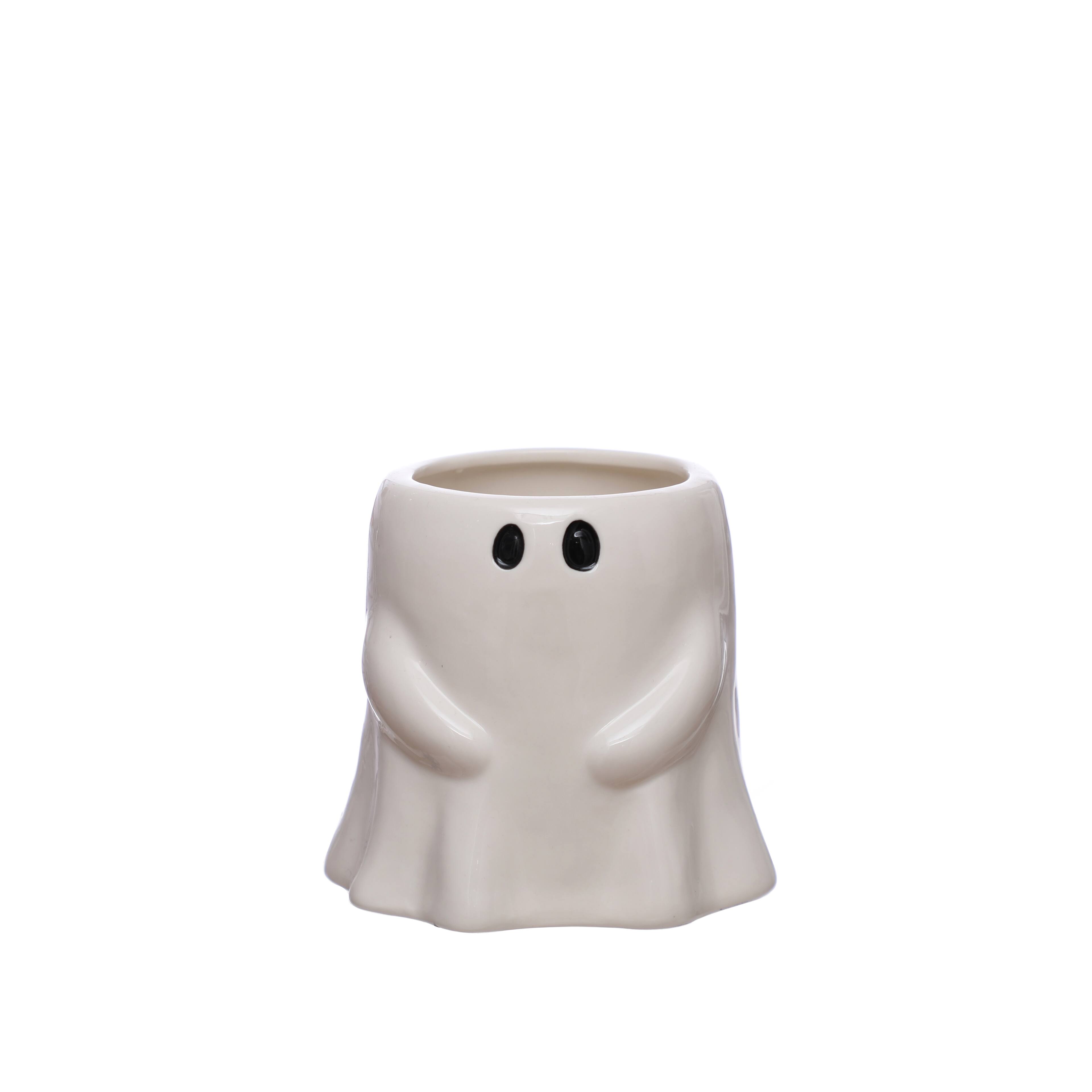5.25" White Ghost Ceramic Decorative Container by Ashland®