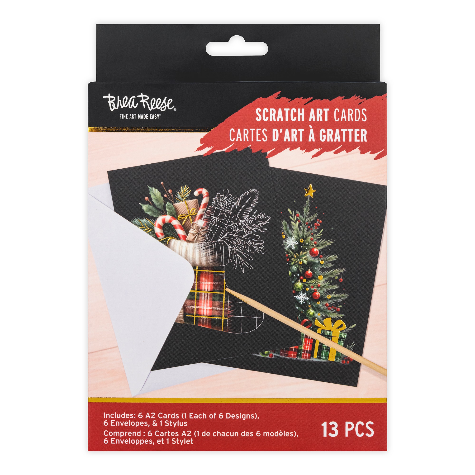 Brea Reese&#x2122; Rustic Christmas Scratch Art Card Kit