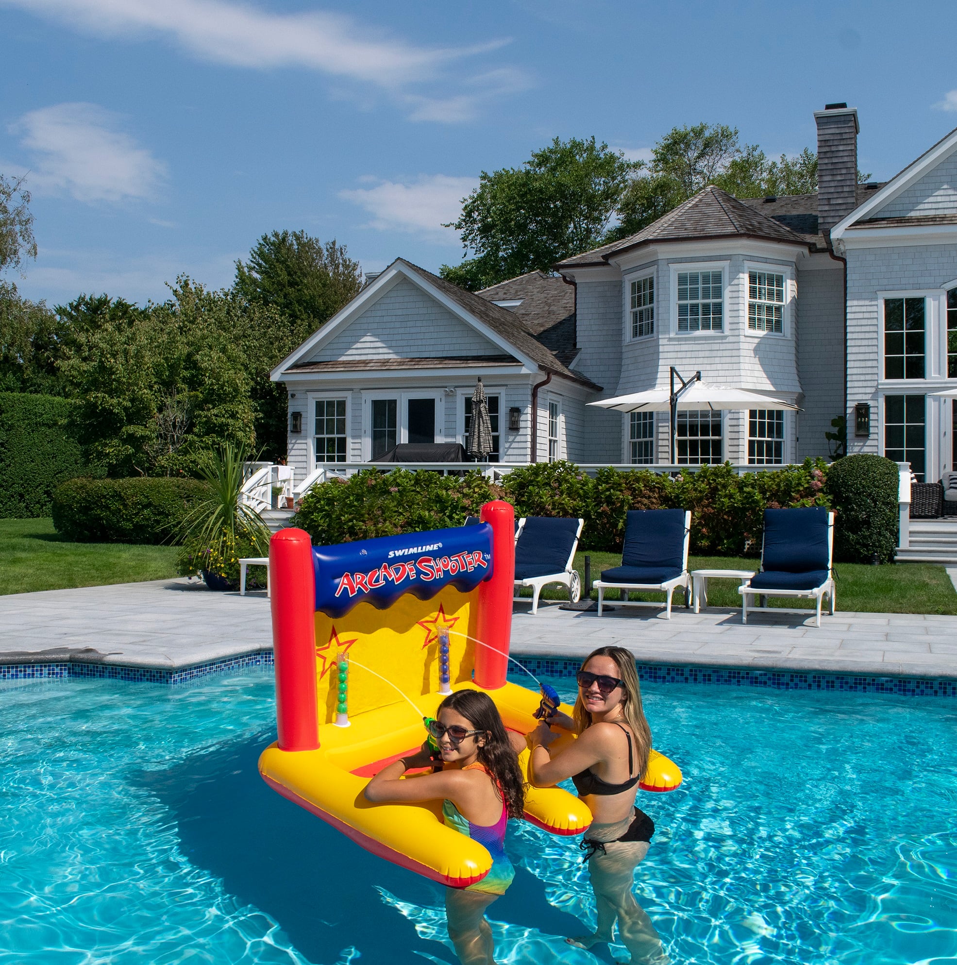 Swimline 45&#x22; Inflatable Arcade Shooter Target Swimming Pool Game
