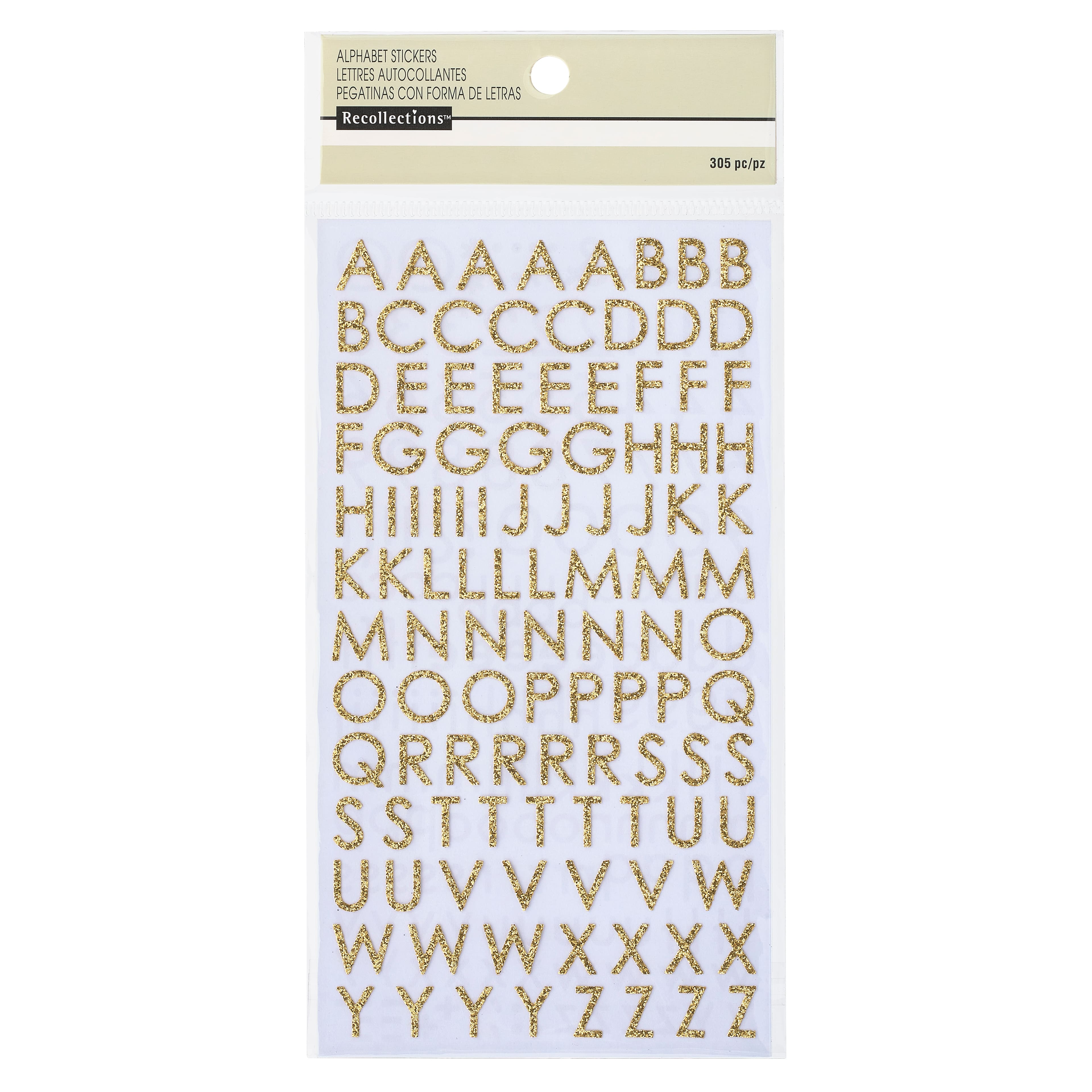 12 Pack: Glitter Block Alphabet Stickers by Recollections™