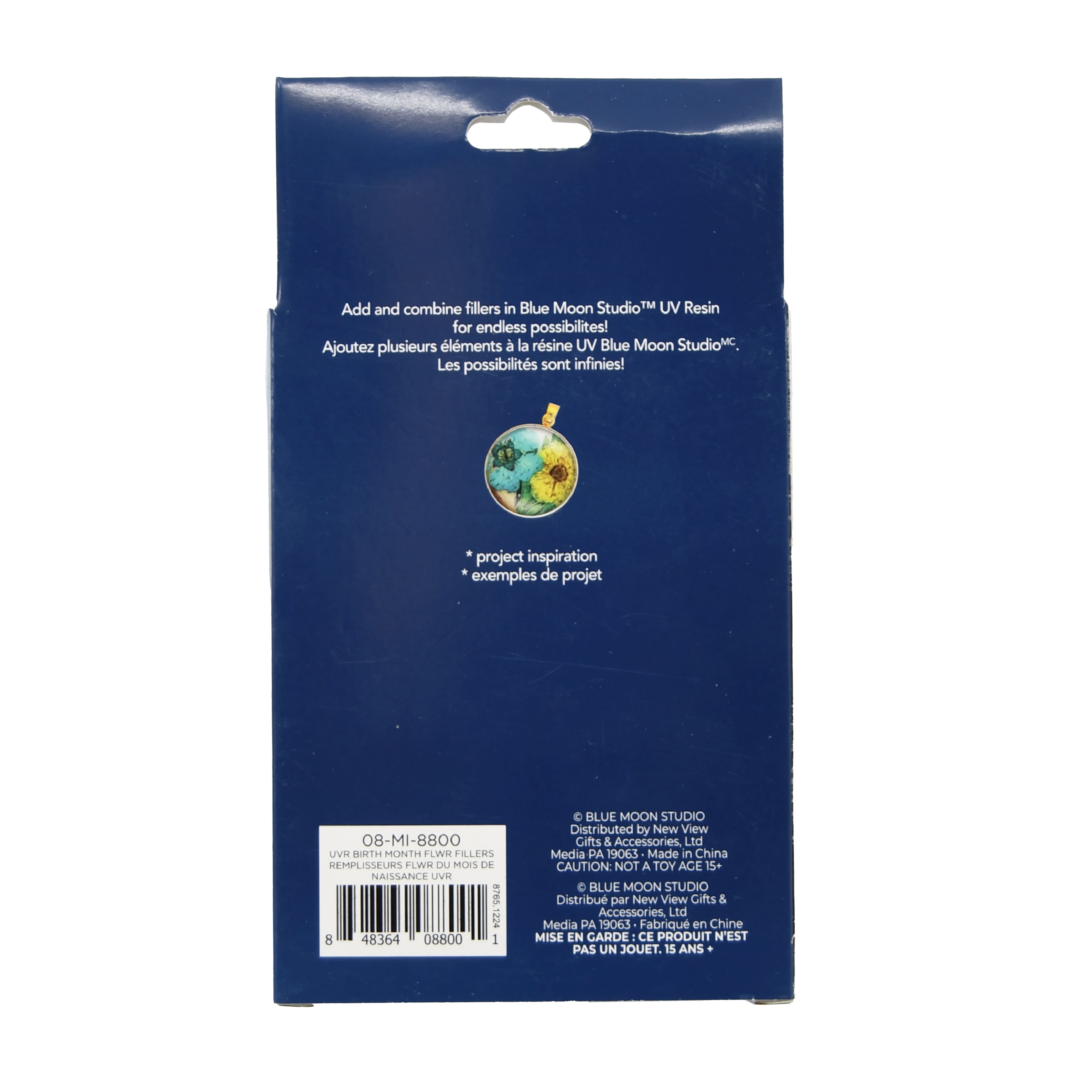Blue Moon Studio&#x2122; UV Resin Craft 29mm Birth Month Flower Fillers, 24ct.