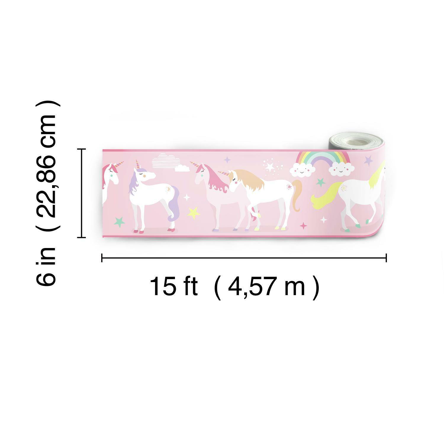 RoomMates Magical Unicorn Peel & Stick Wallpaper Border