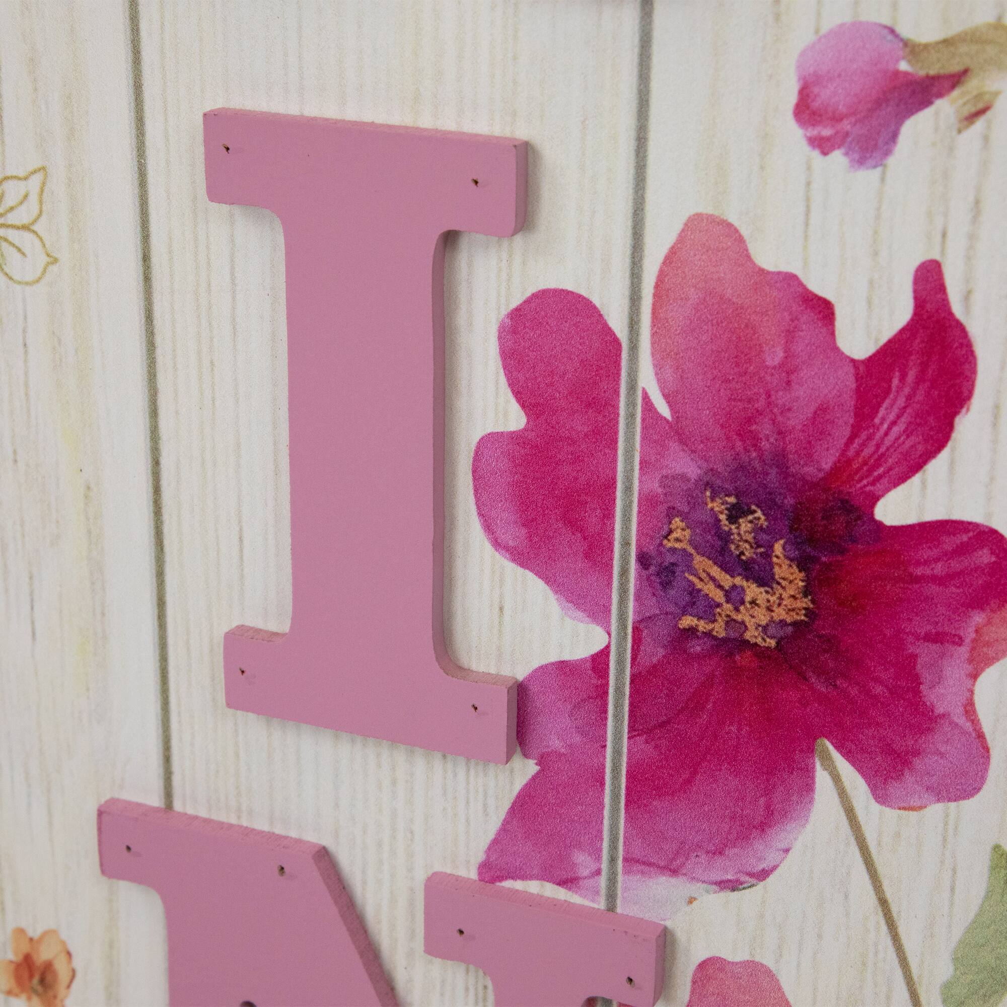40&#x22; Welcome Spring Floral Outdoor Porch Board Sign Decoration