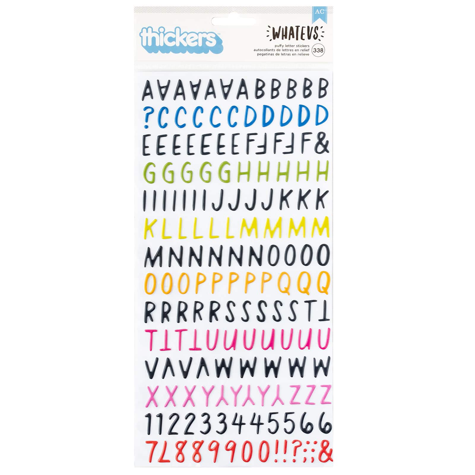 American Crafts&#x2122; Thickers&#x2122; Whatevs Alphabet Puffy Stickers