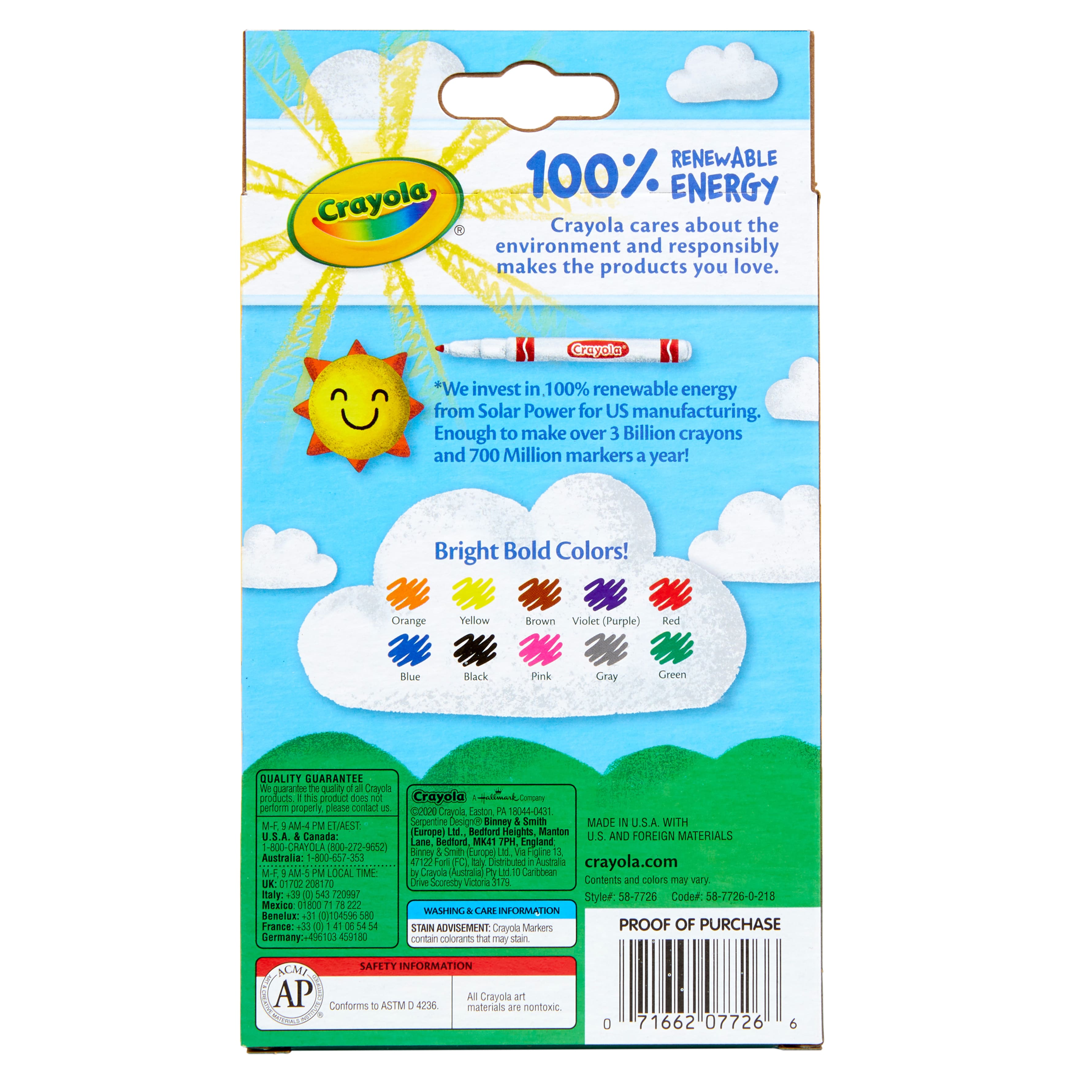 Crayola&#xAE; Fine Line Markers, Classic Colors 10ct.