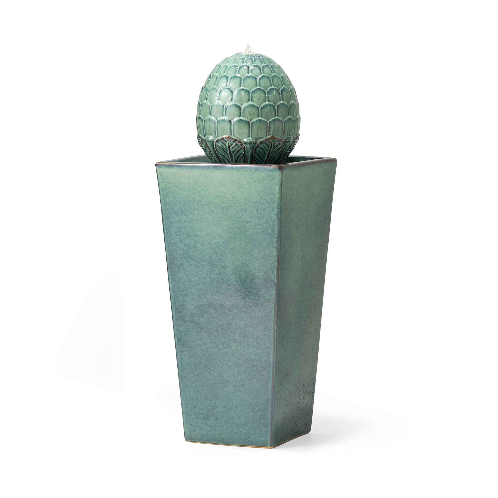 Glitzhome® 36" LED Artichoke Pedestal Ceramic Fountain