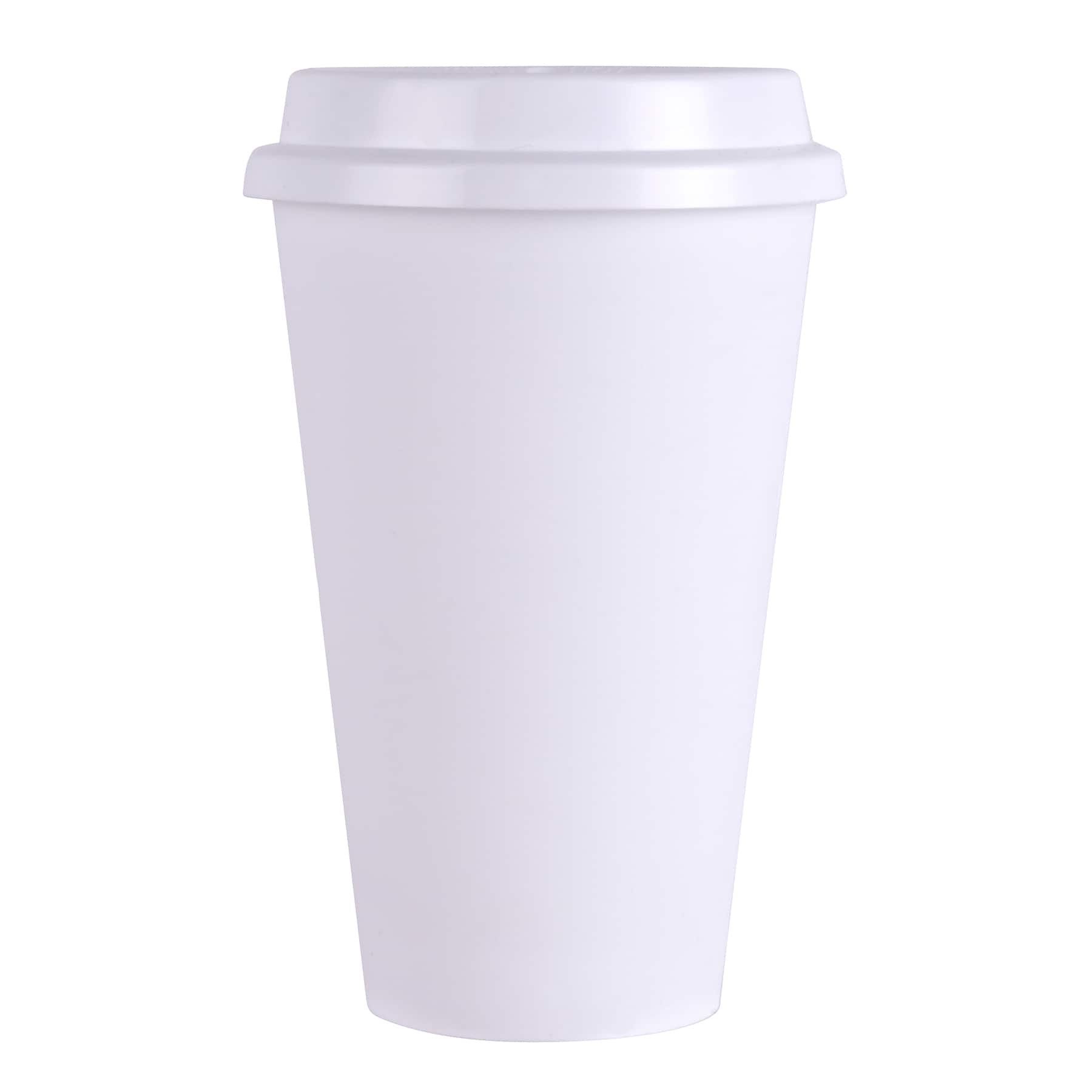 Reusable Coffee Cup with Lid by Celebrate It™ | Michaels reusable plastic coffee cups with lids
