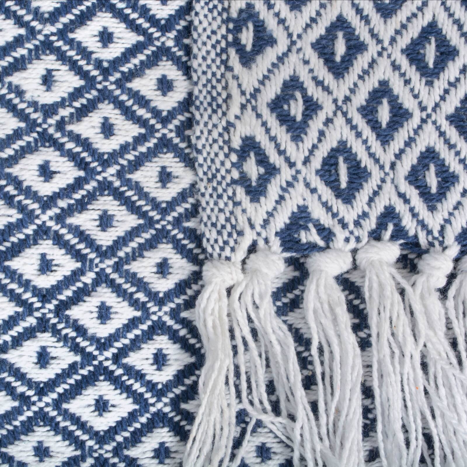 Nautical Blue Mini Diamond Throw