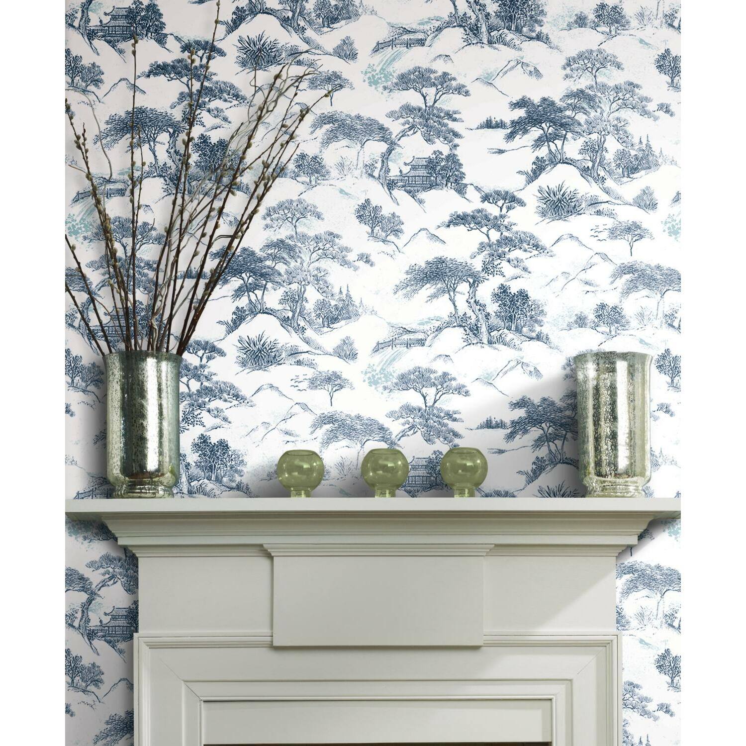 RoomMates Oriental Toile Peel &#x26; Stick Wallpaper