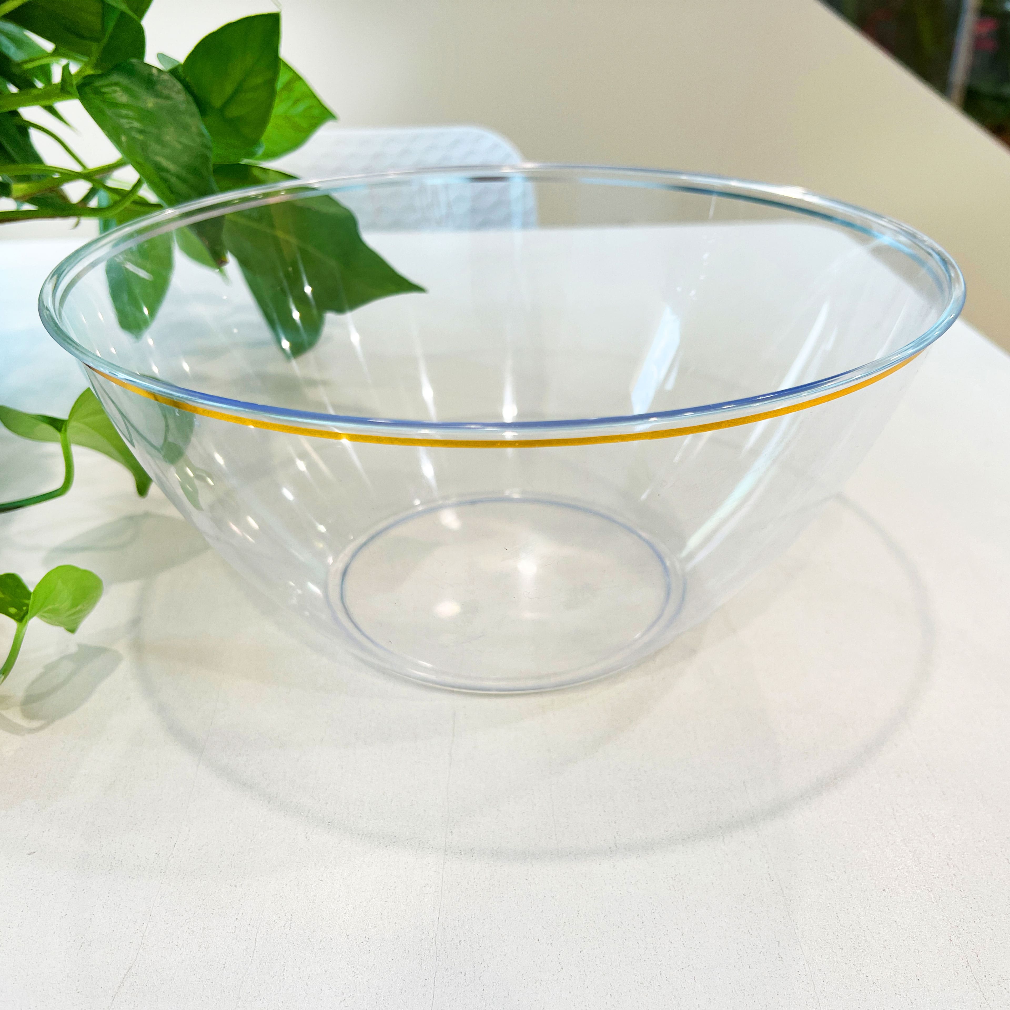 Gold Rim Plastic Party Bowl by Celebrate It&#x2122;