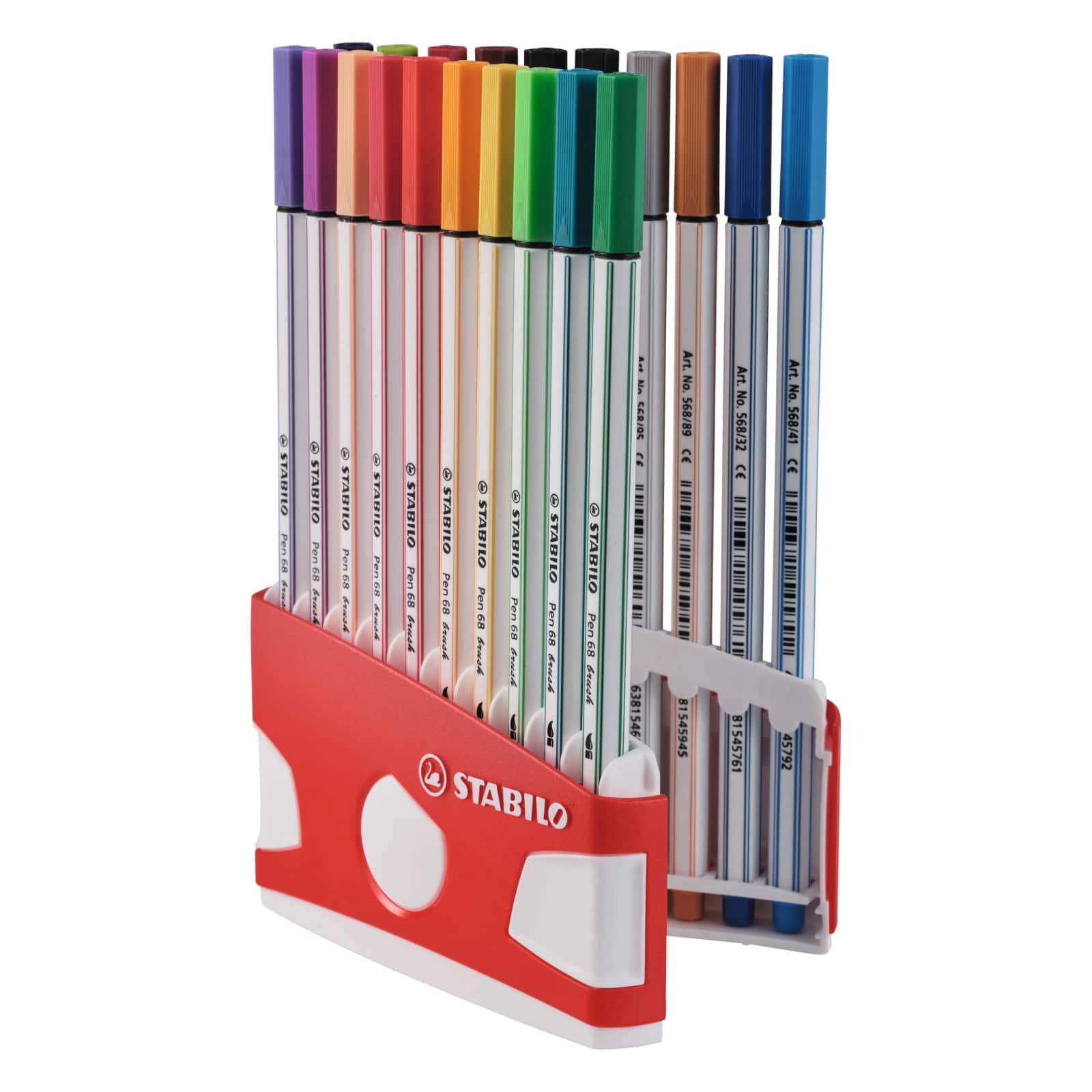Premium Fibre-Tip Pen STABILO Pen 68 Brush Colorparade of 20 Assorted Colours 