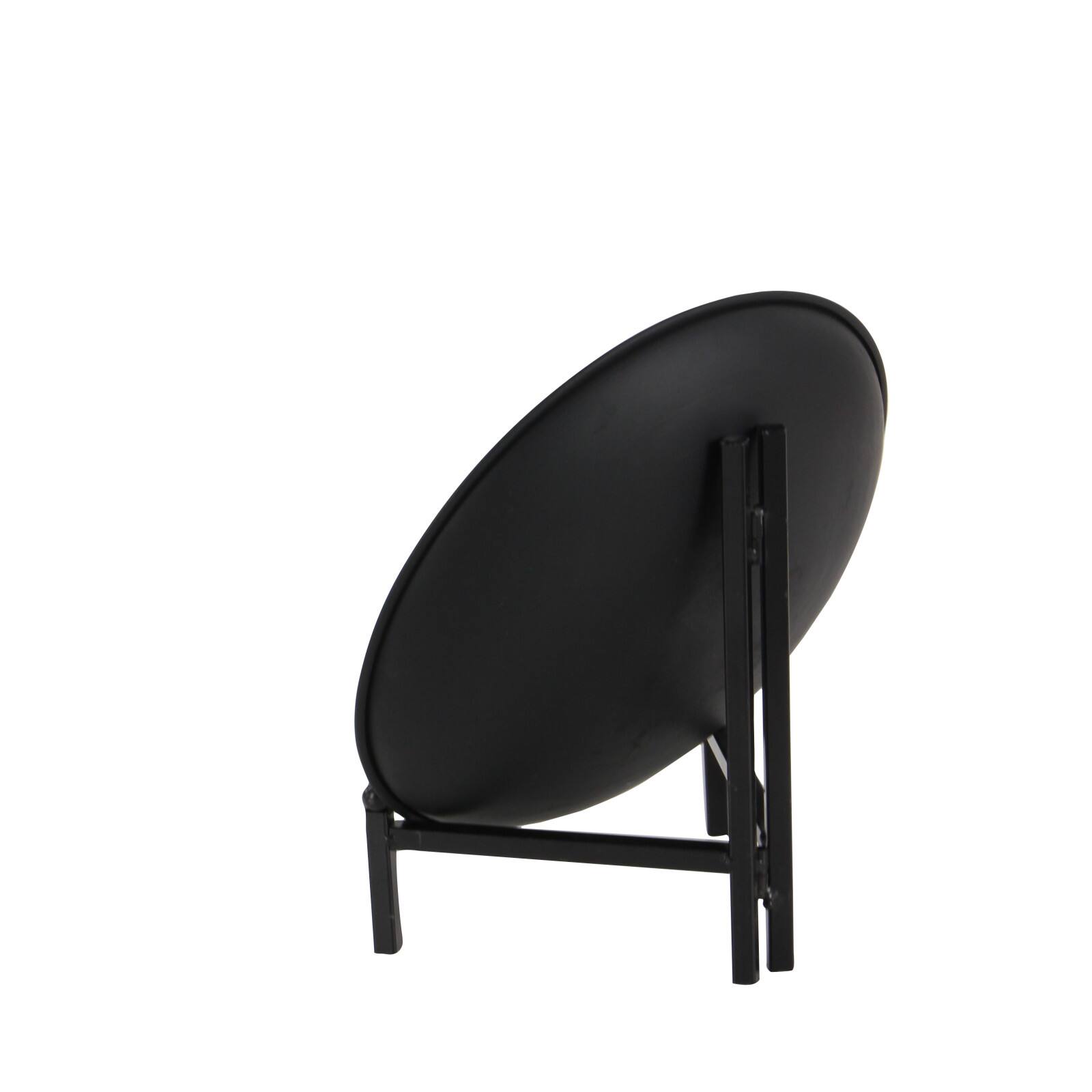 14" Green & Blue Glass Glam Decorative Plate with Stand