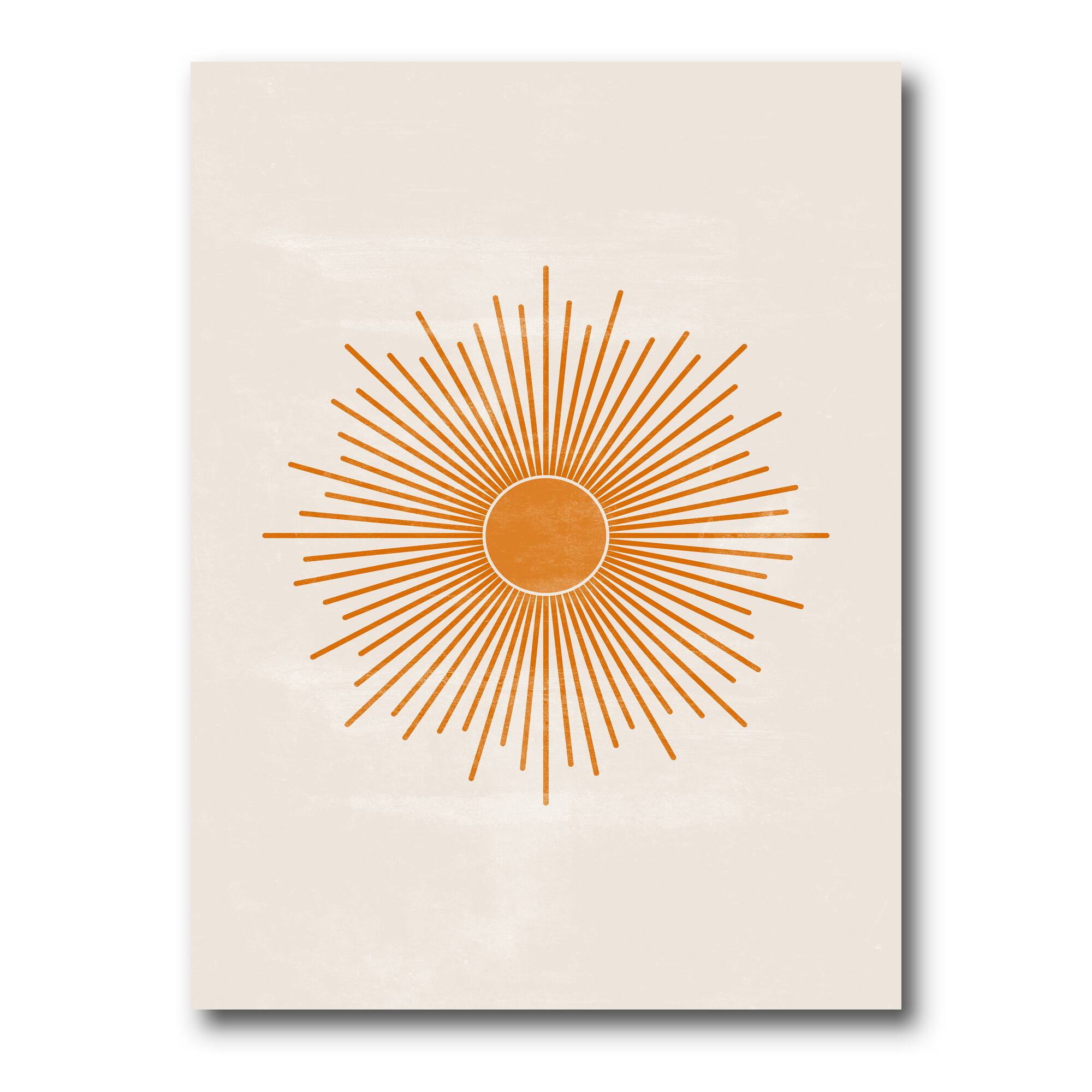 Designart - Orange Sun Print II