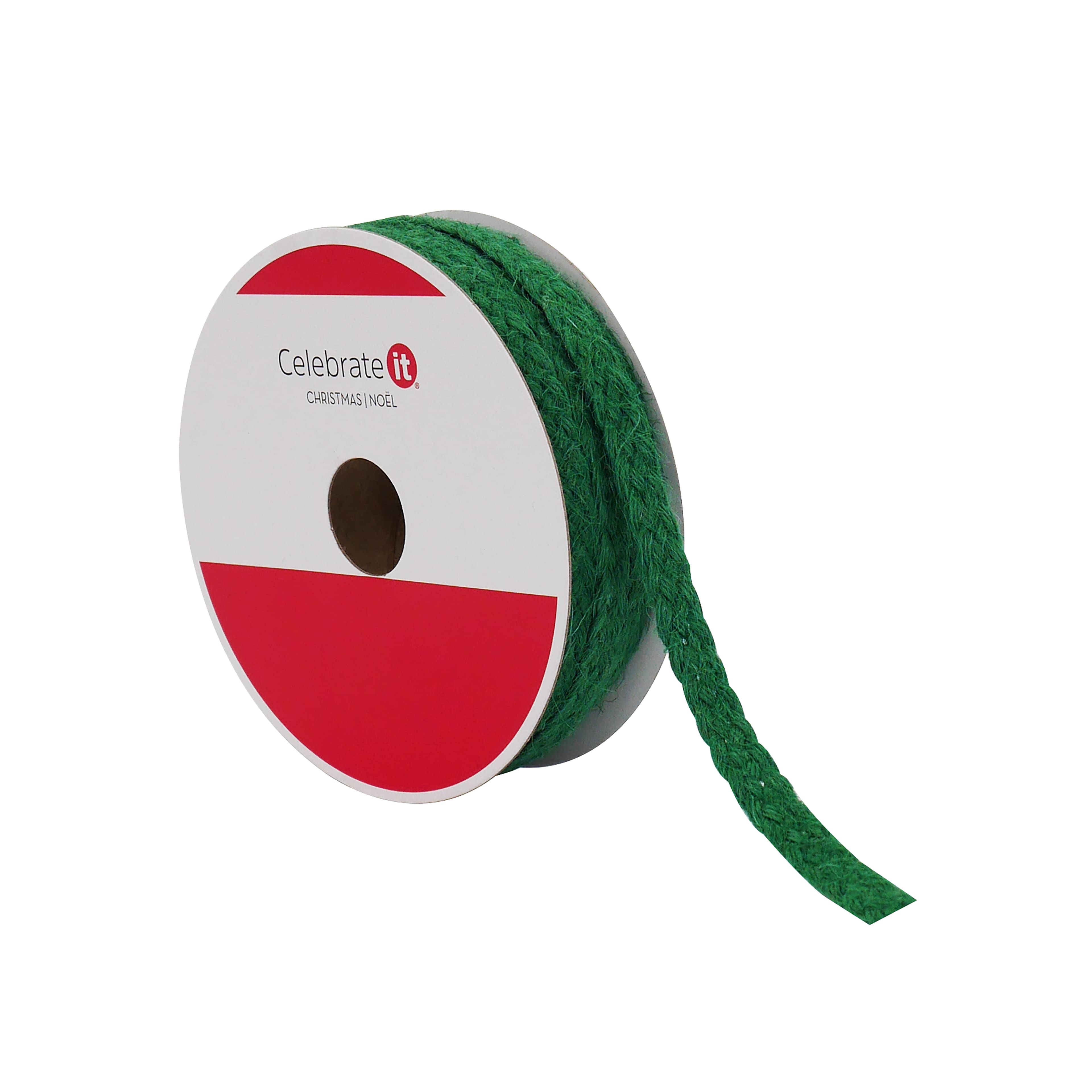 8mm x 30ft. Green Braid Trim Ribbon by Celebrate It&#xAE;