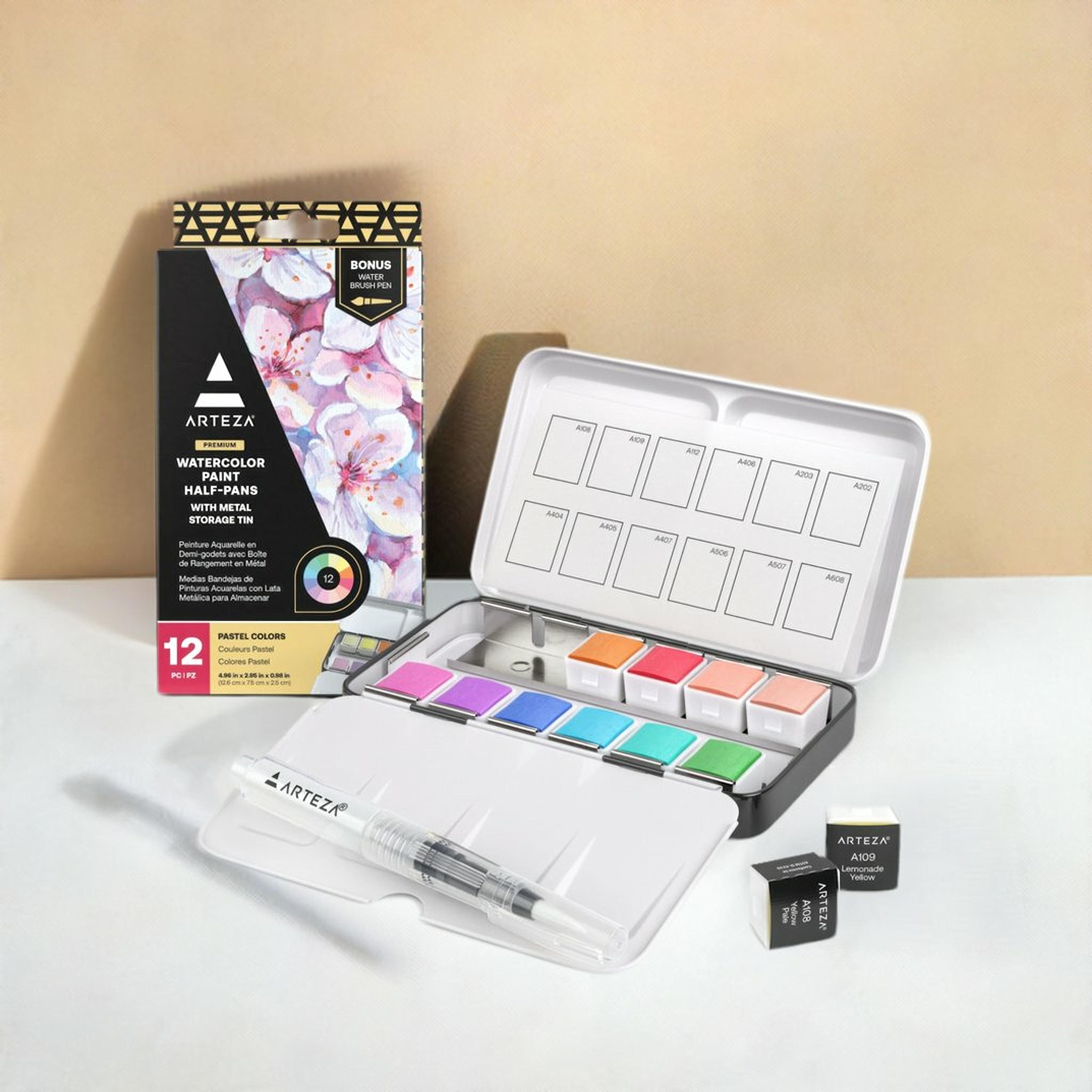 Arteza&#xAE; Pastel Watercolor Half Pan Set