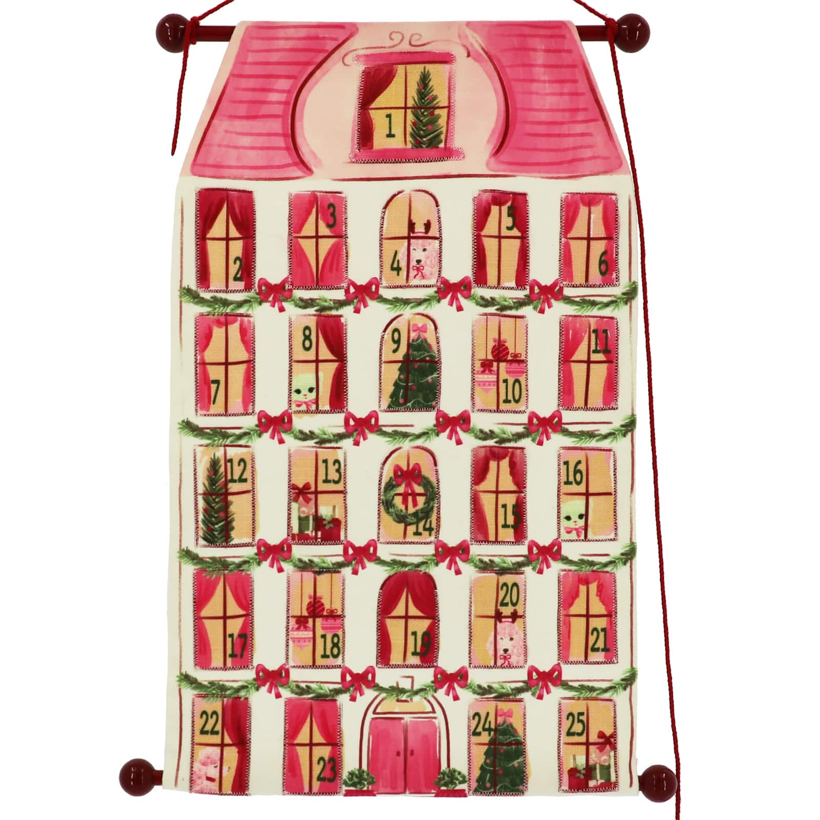 19&#x22; House Christmas Fabric Countdown Wall D&#xE9;cor by Ashland&#xAE;