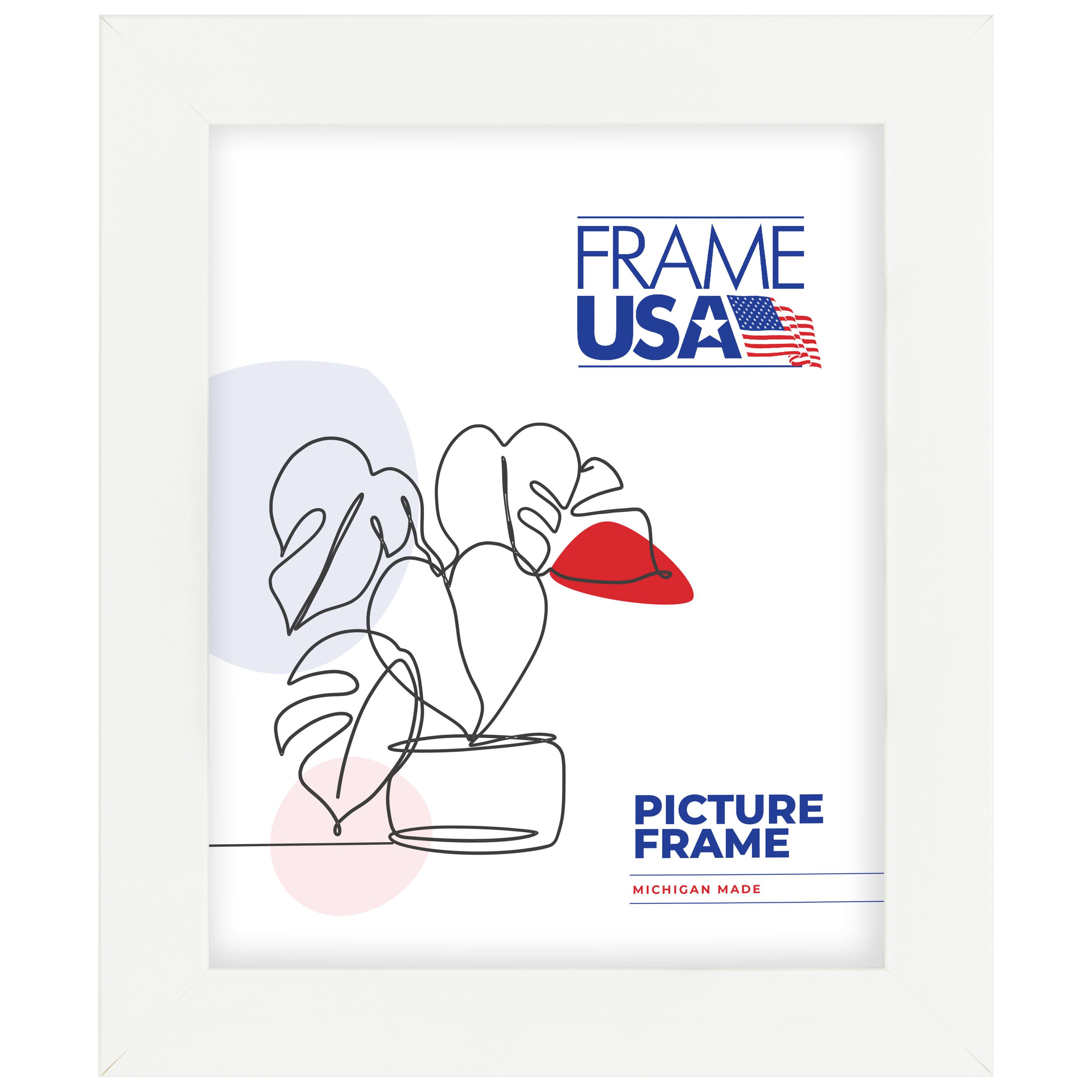 Frame USA Simply Poly White Single Image Picture Frame