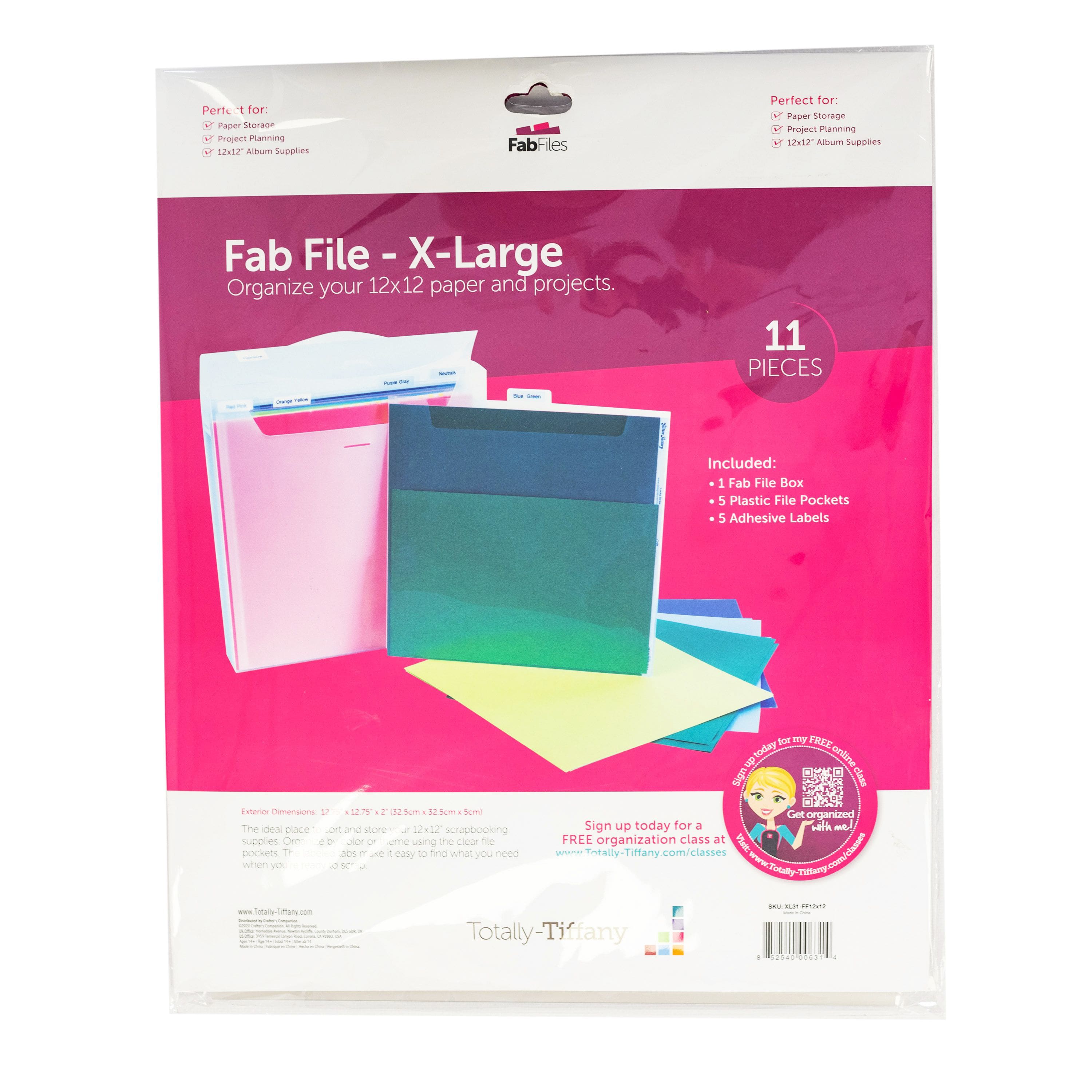 Totally Tiffany - Multicraft Storage System Collection - Paper Storage Boxes,  Paper Storage Box Dividers and 12 x 12 XL Fab File Inserts Bundle