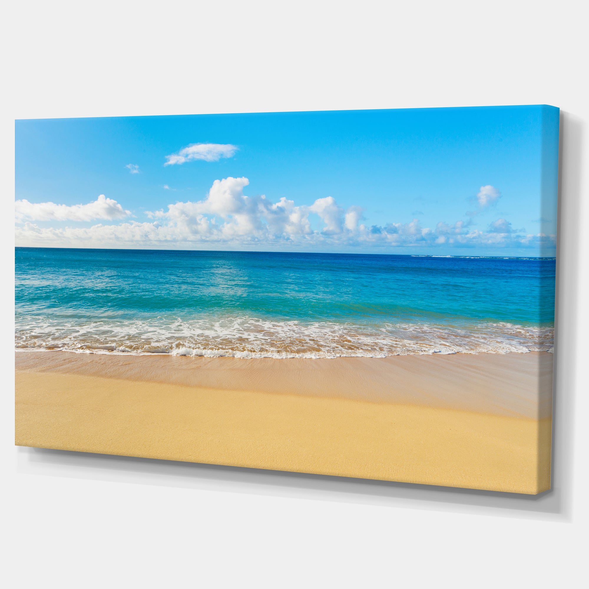 Designart - Calm Beach and Tropical Sea - Photography Canvas Art Print