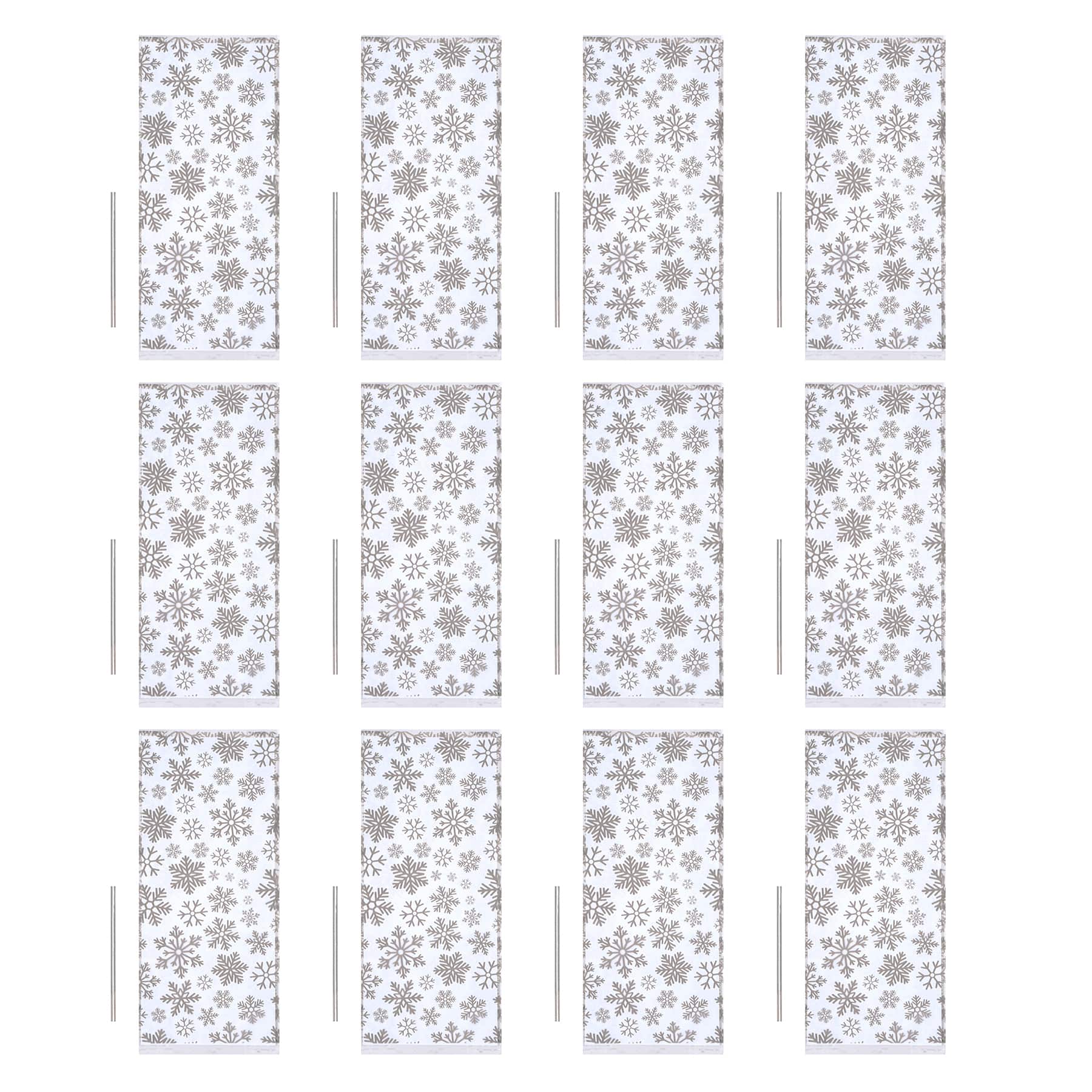 Snowflake Treat Bags with Ties, 12ct. by Makery™