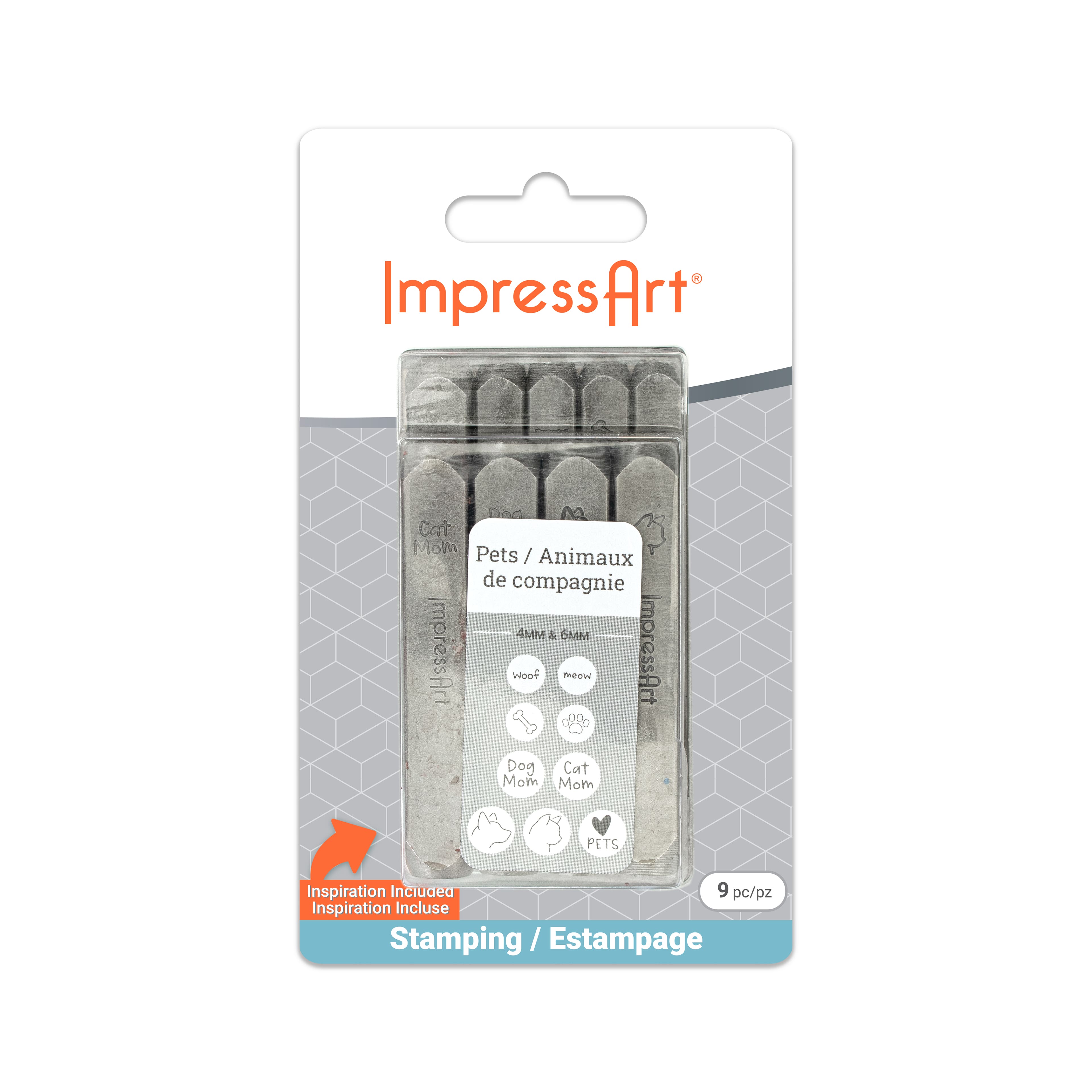 ImpressArt&#xAE; 4mm &#x26; 6mm Pets Metal Stamps Pack