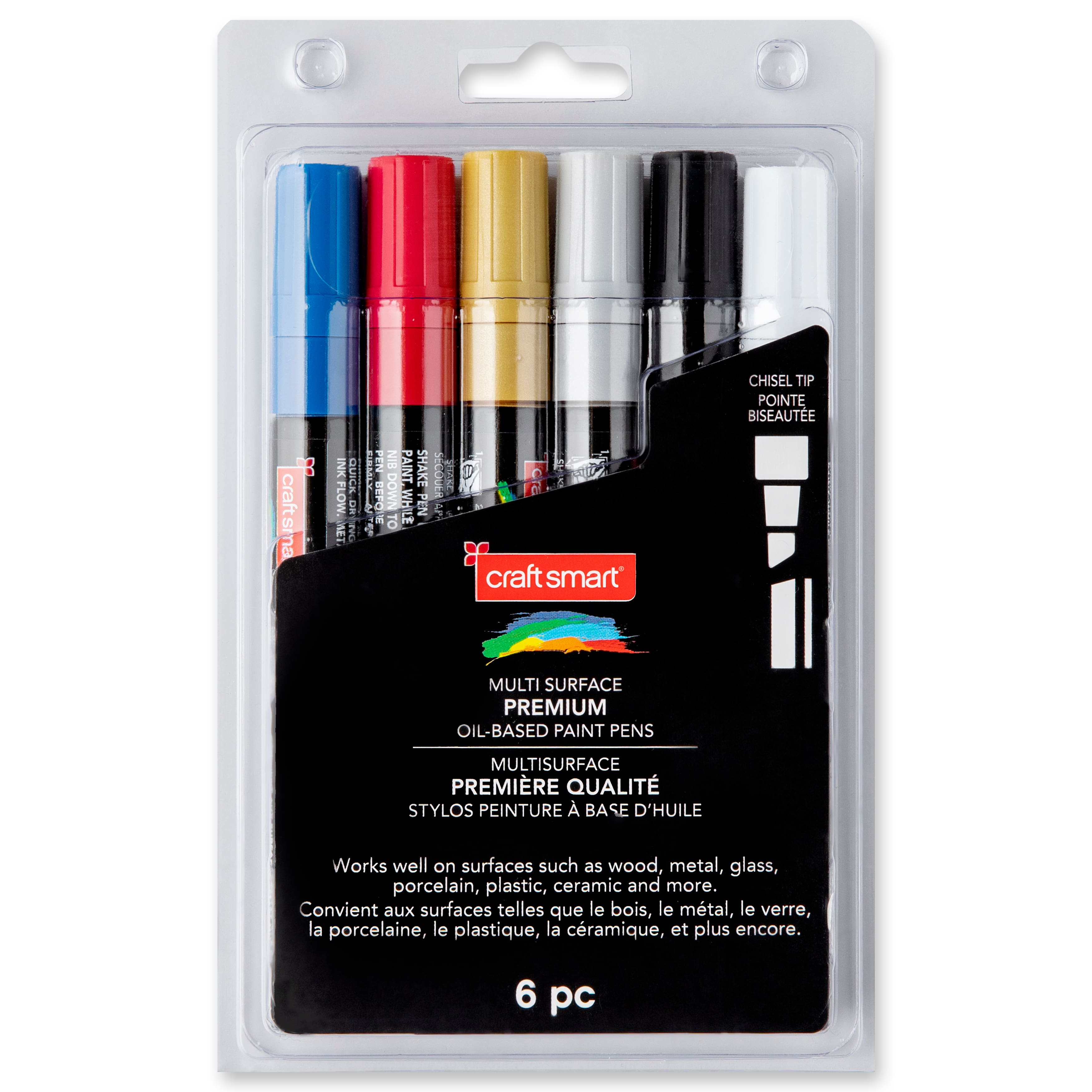 6 Packs: 6 ct. (36 total) Premium Chisel Tip Oil-Based Paint Pens by Craft Smart&#xAE;