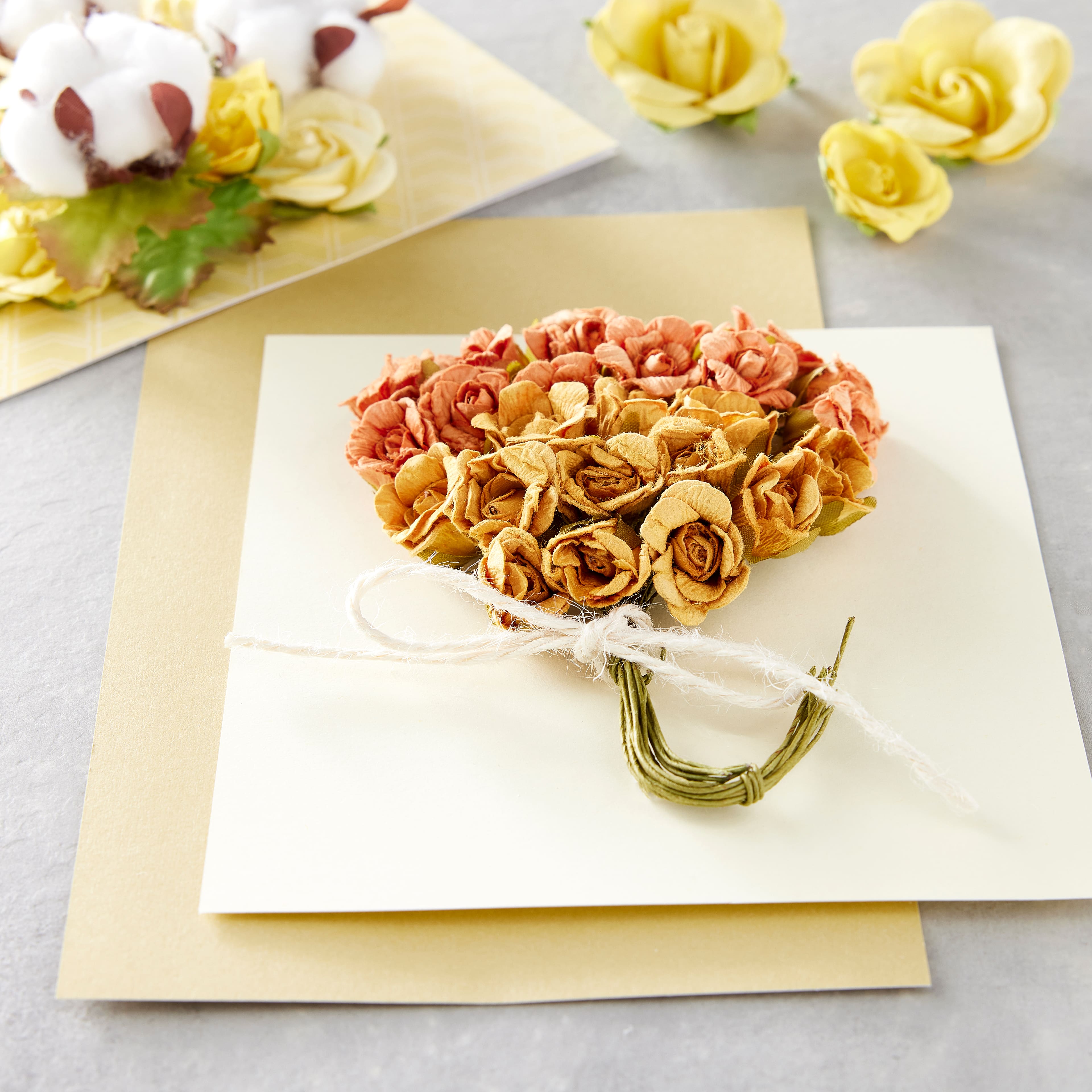 12 Packs: 24 ct. (288 total) Orange & Yellow Paper Flowers by Recollections™