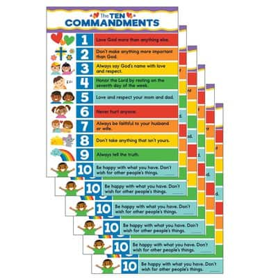 Carson Dellosa™ Ten Commandments Chart, 6ct. | Michaels