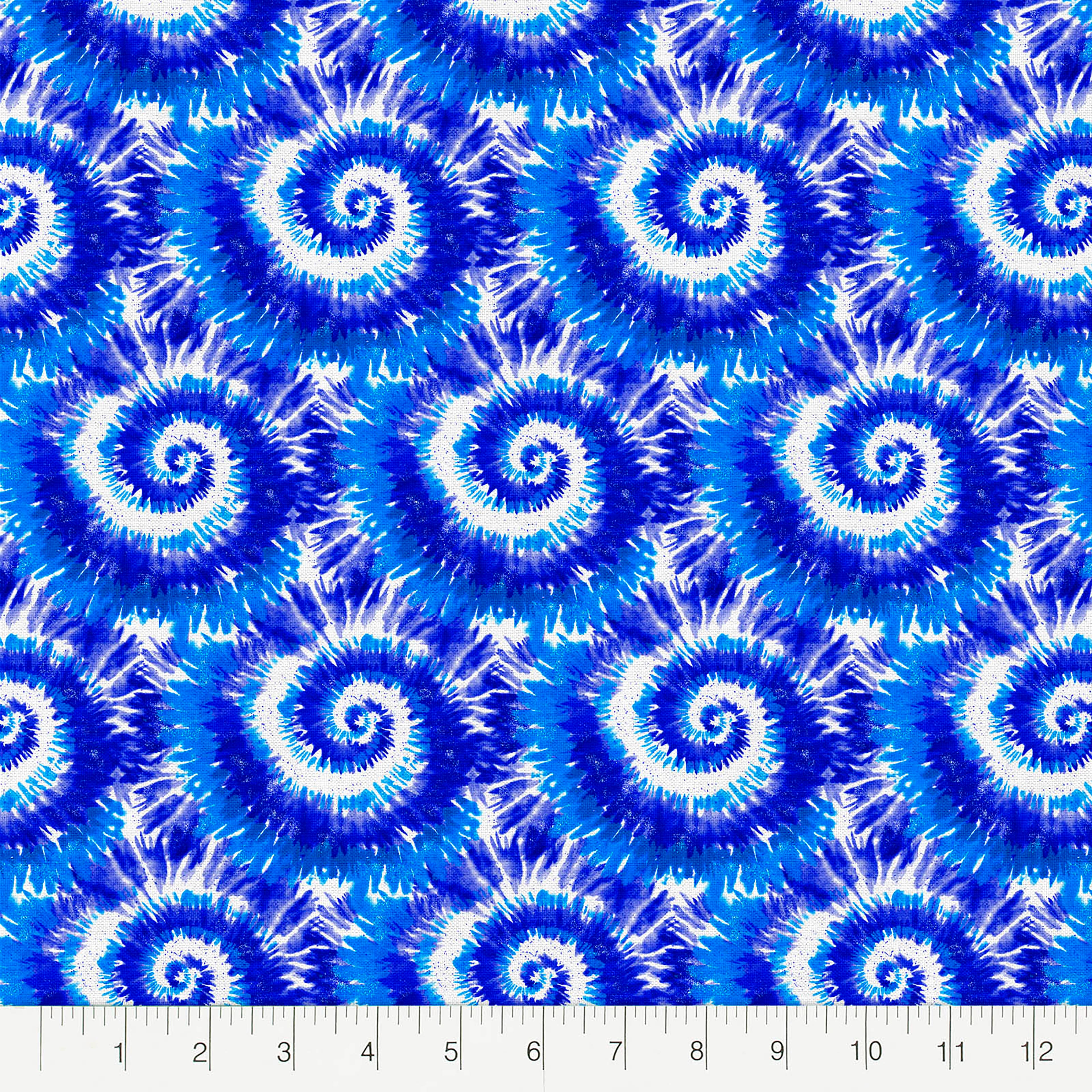 Fabric Editions Royal Blue Tie Dye Cotton Fabric