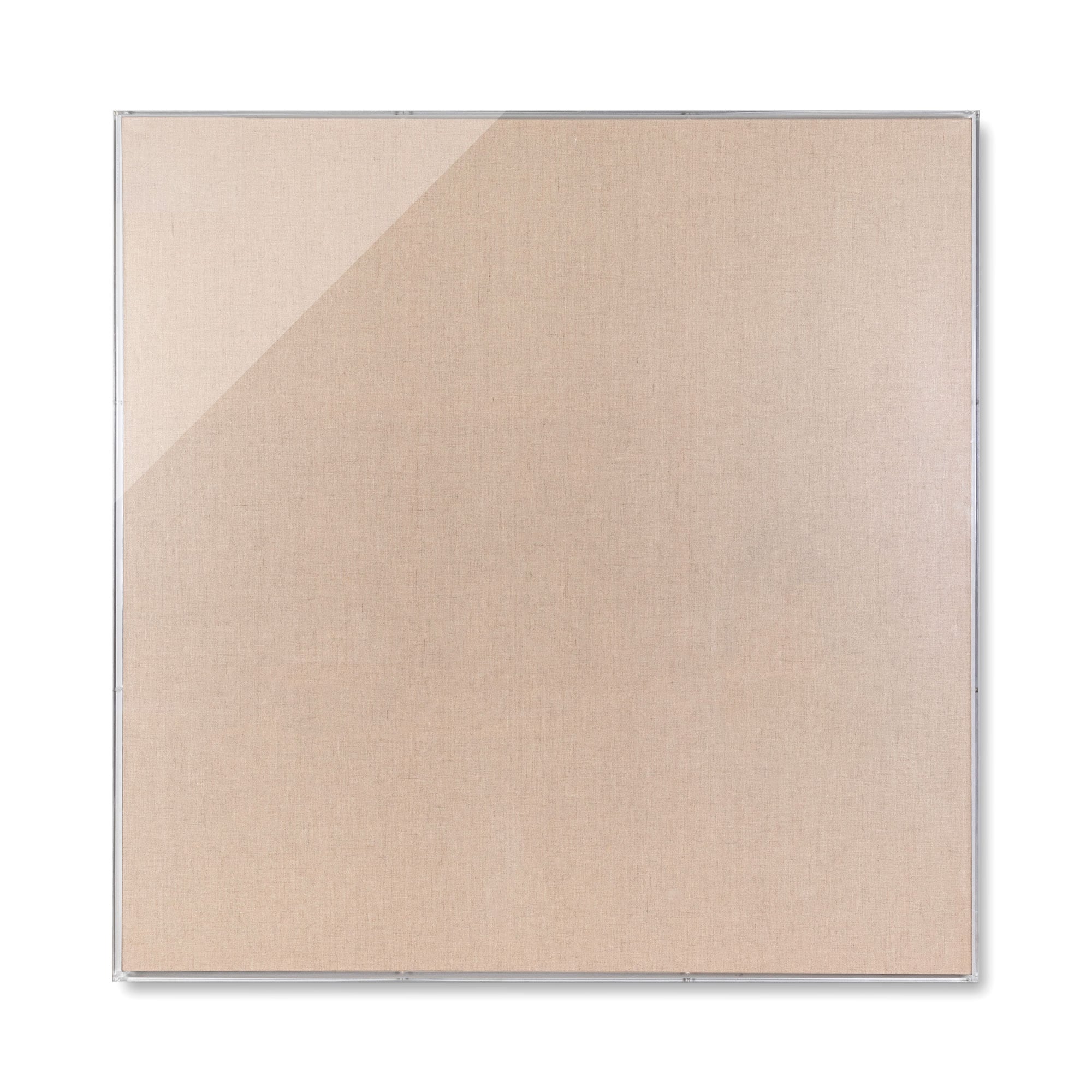 Wexel Art 2" Depth Clear UV Grade Acrylic Shadowbox with Beige Linen Stretched Canvas