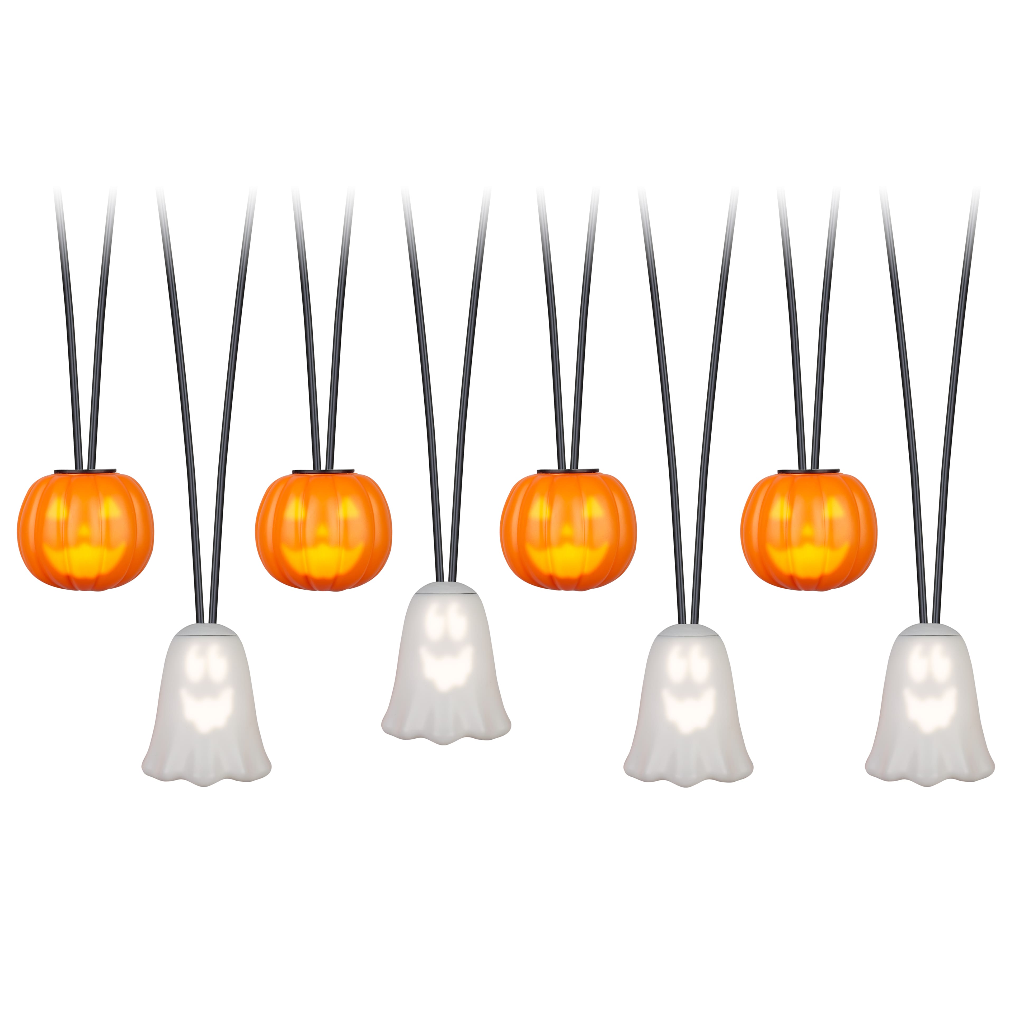 8ct. Warm White LED Ghosts &#x26; Pumpkins Animated Musical String Lights by Ashland&#xAE;