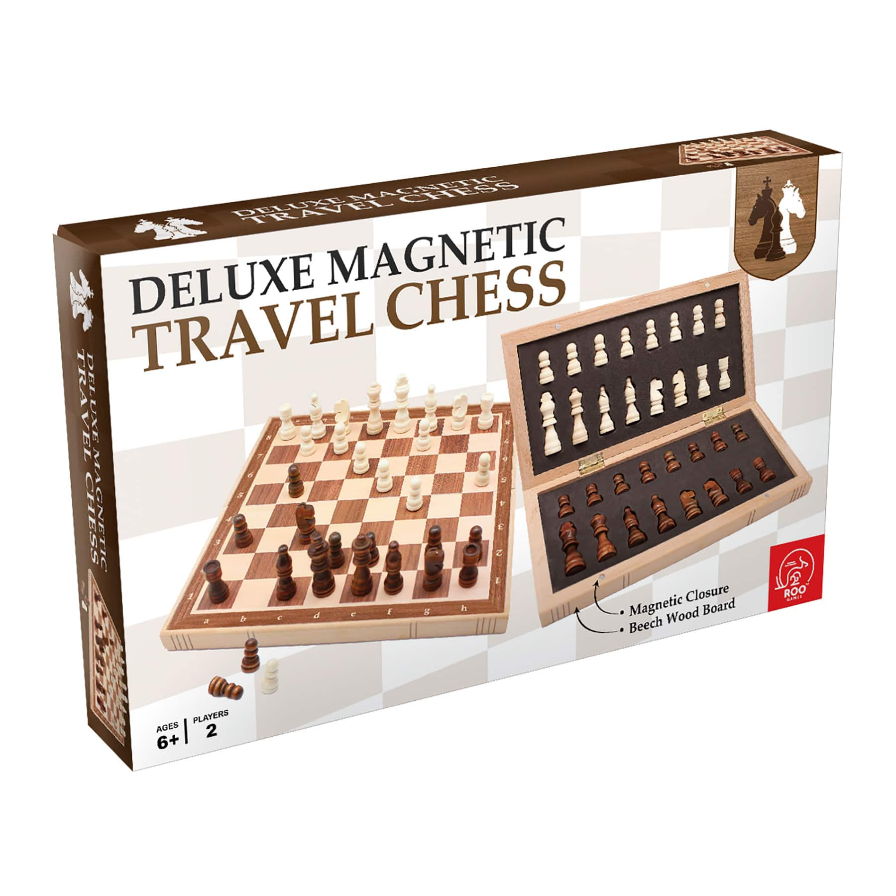 ROO Games Deluxe Magnetic Travel Chess Set