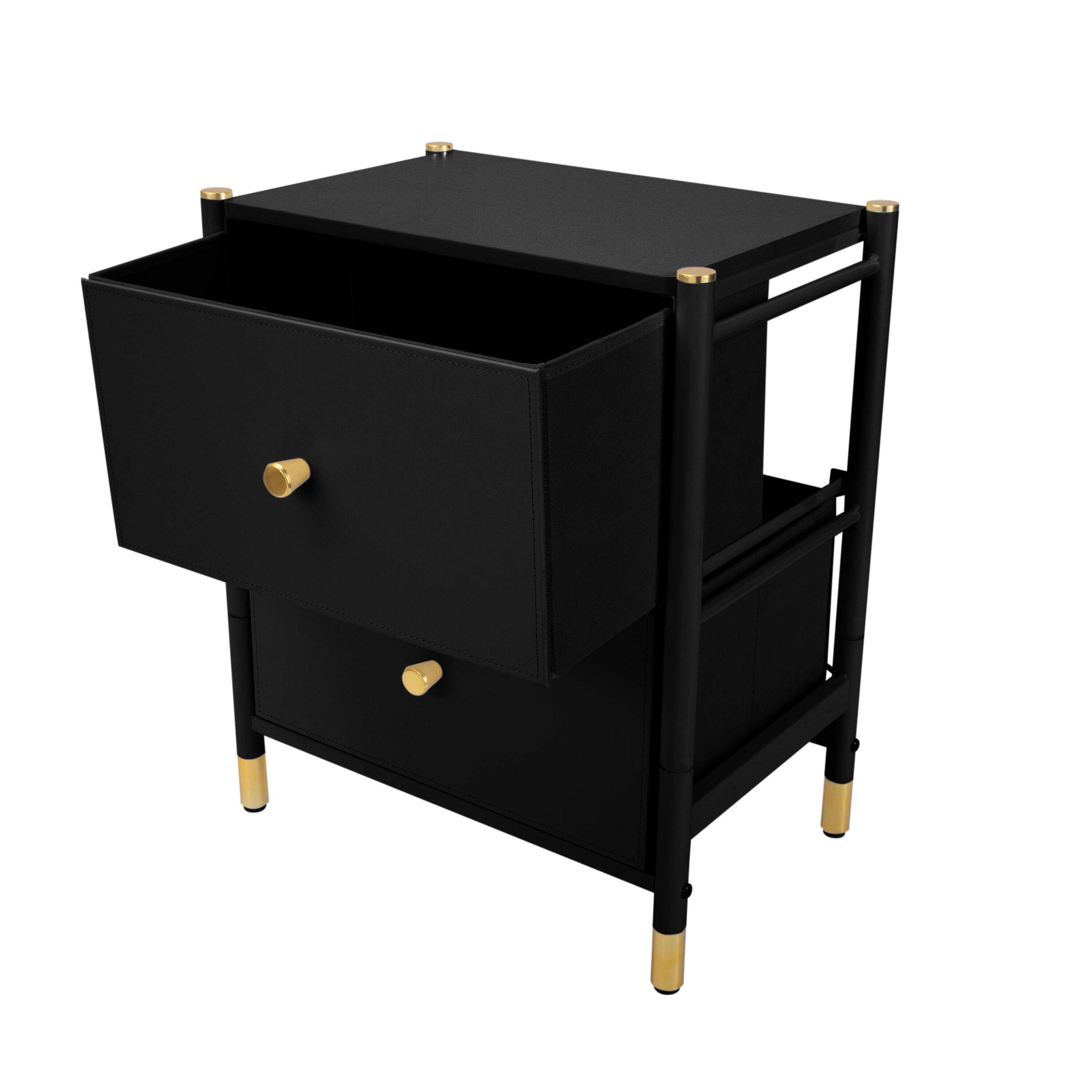 Simplify 2 Drawer Luxury Nightstand