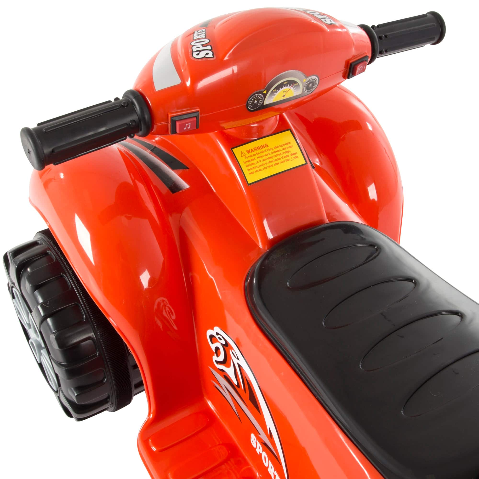 Toy Time Red Battery Powered Ride-On ATV Dinosaur Quad
