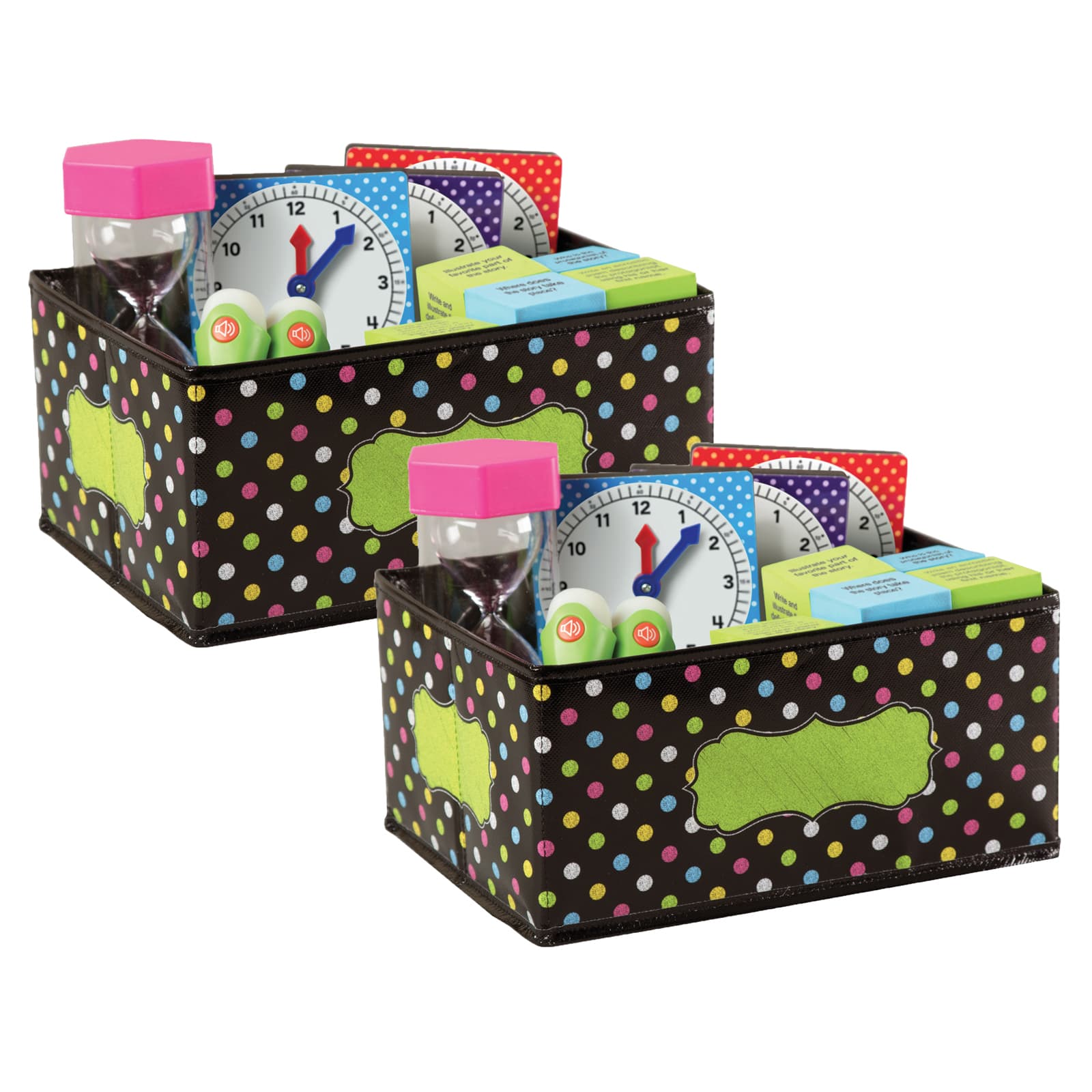 Teacher Created Resources® Chalkboard Brights Small Storage Bin, 2ct.