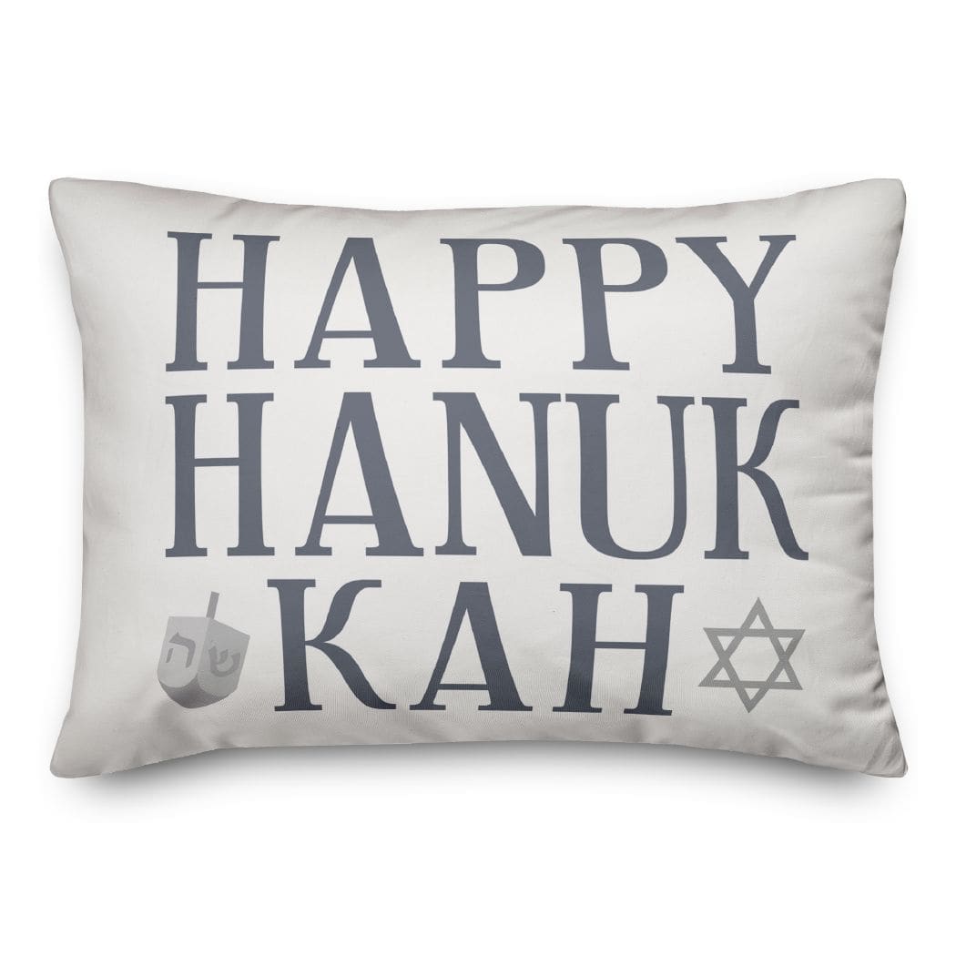 Happy Hanukkah 14x20 Spun Poly Pillow