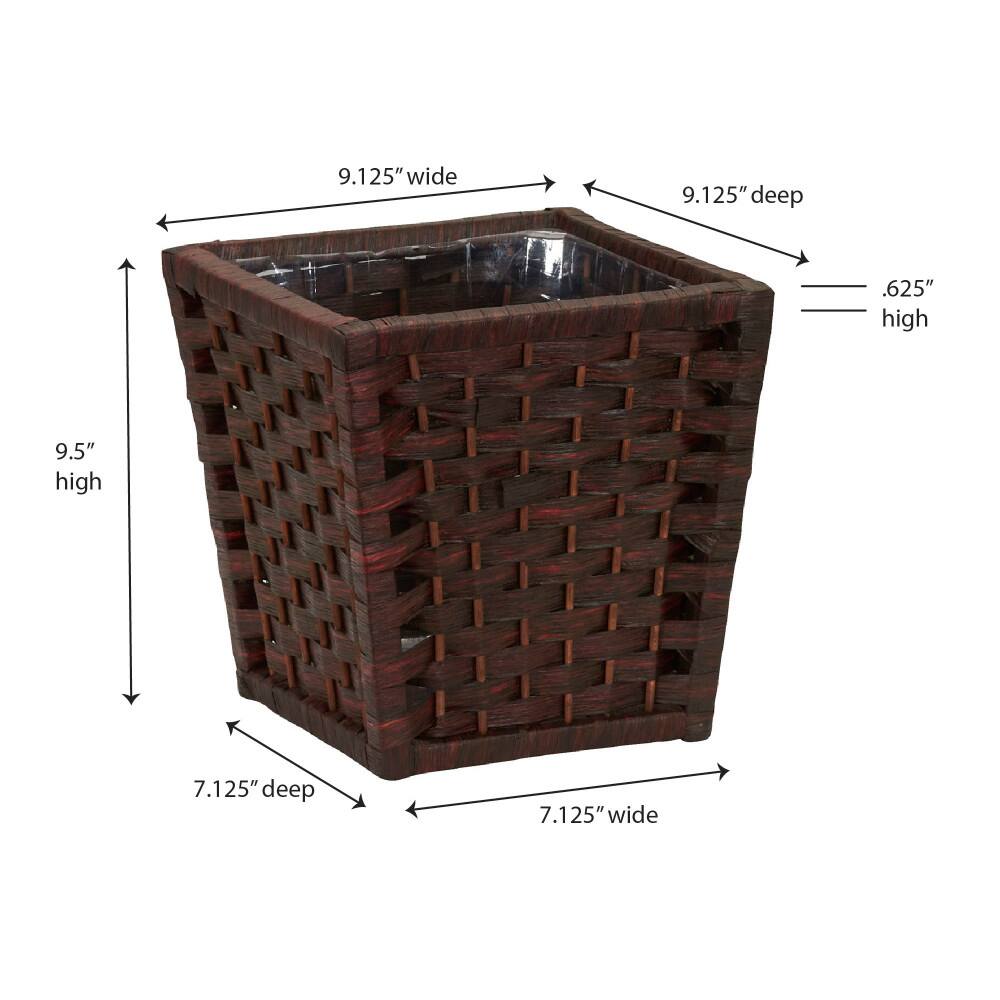 Household Essentials 10&#x22; Woven Square Waste Basket