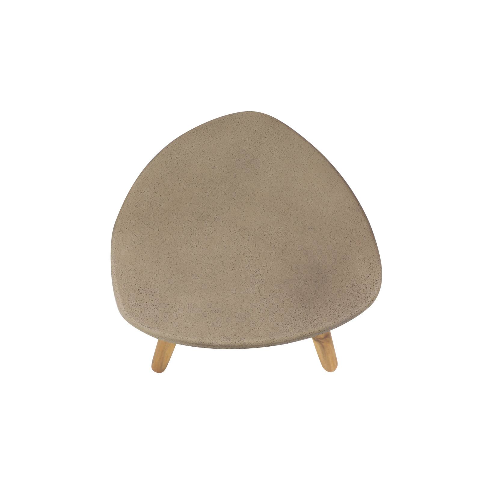 16" Gray Wood Modern Outdoor Accent Table