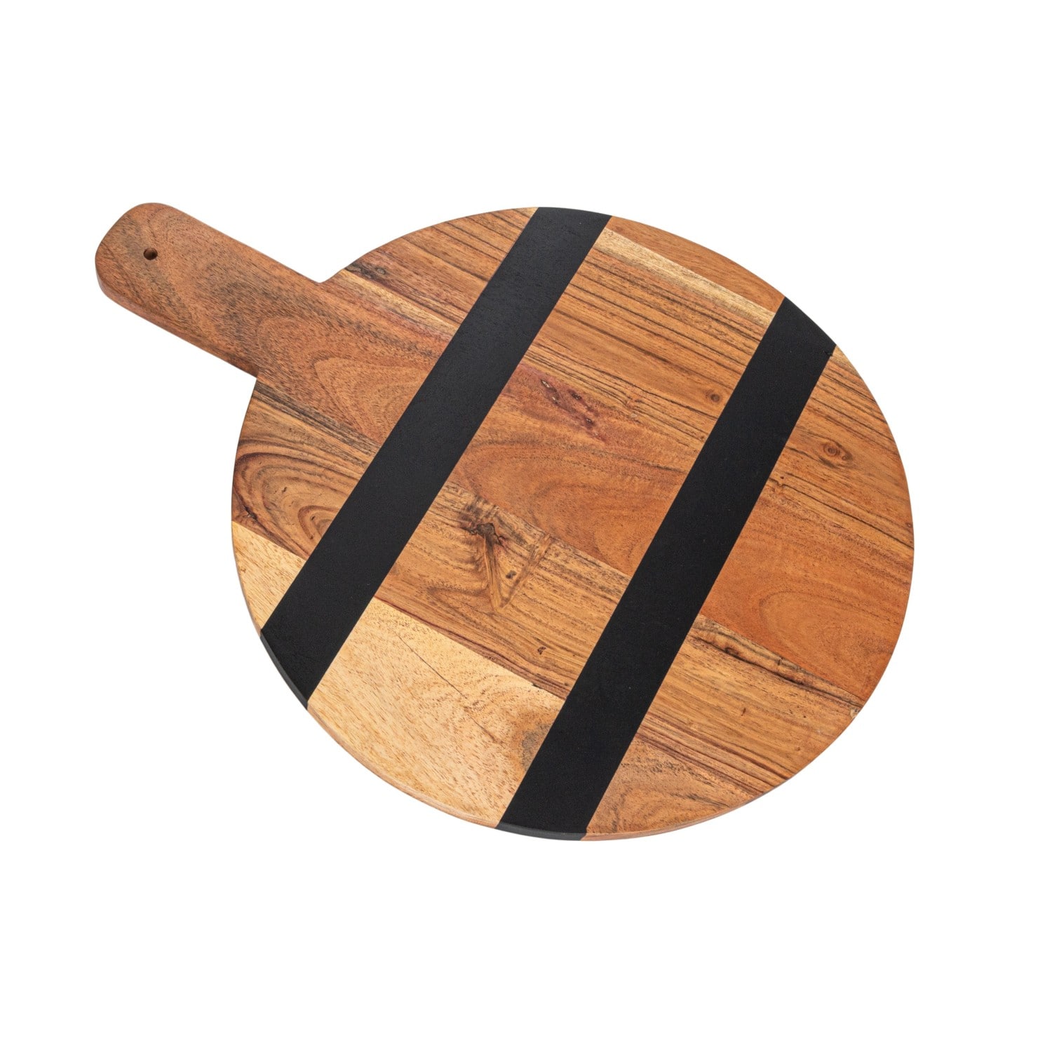 20&#x22; Round Mango Wood Cheese &#x26; Cutting Board with Handle